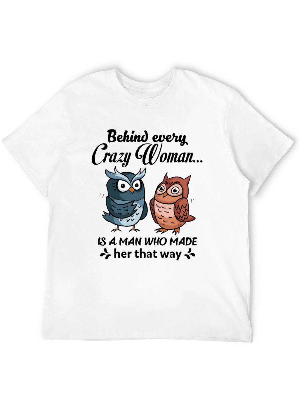 Crazy Woman Owl Graphic Tee