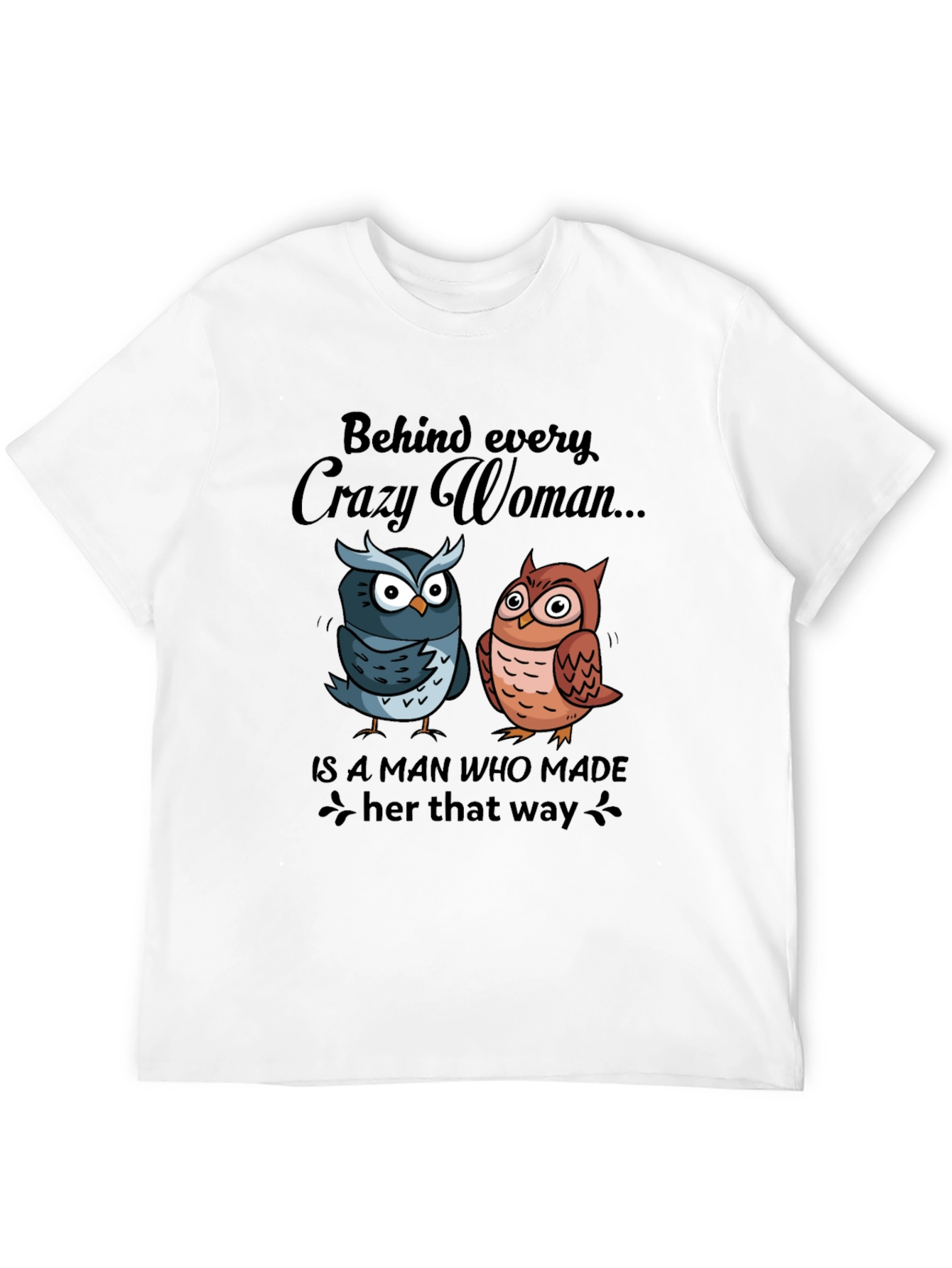 Crazy Woman Owl Graphic Tee