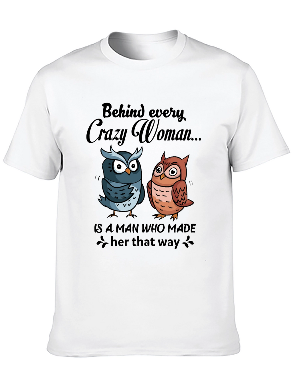 Crazy Woman Owl Graphic Tee