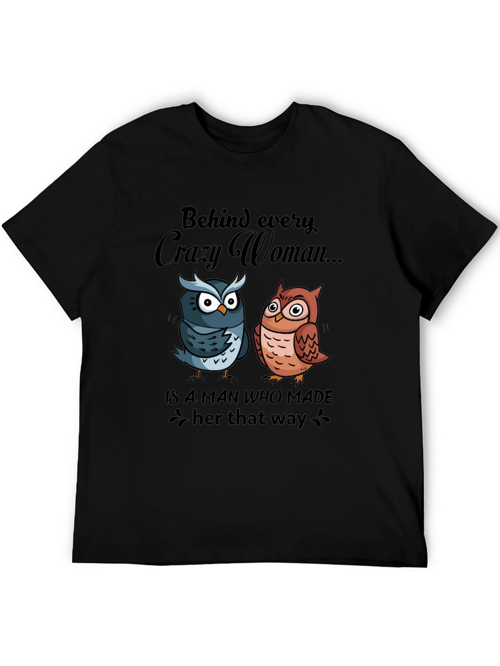 Crazy Woman Owl Graphic Tee