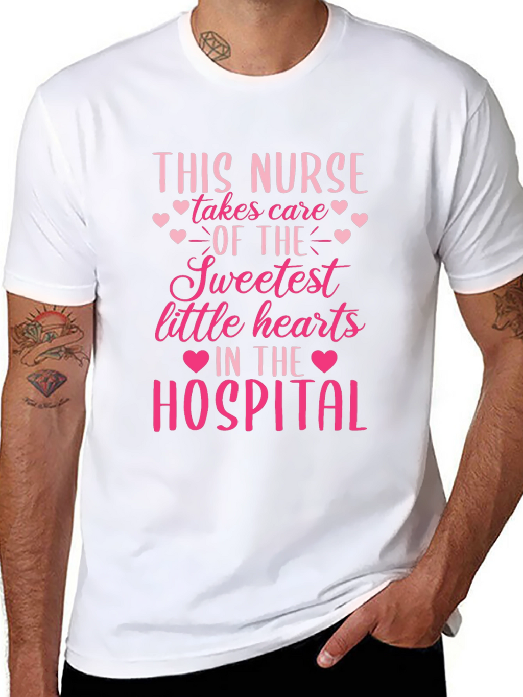 Sweetest Hearts Nurse Graphic Tee