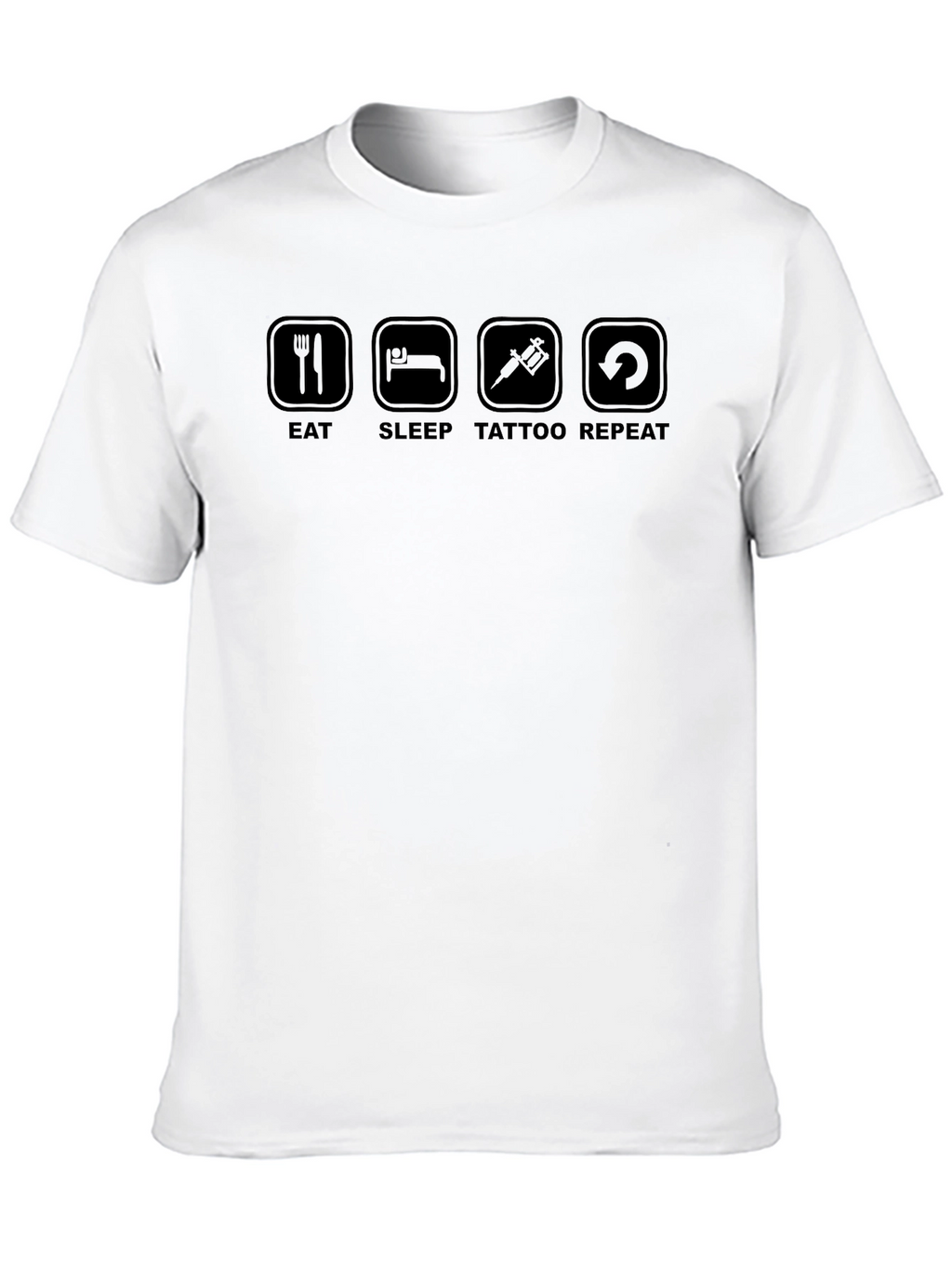 Eat Sleep Tattoo Repeat Black T-Shirt