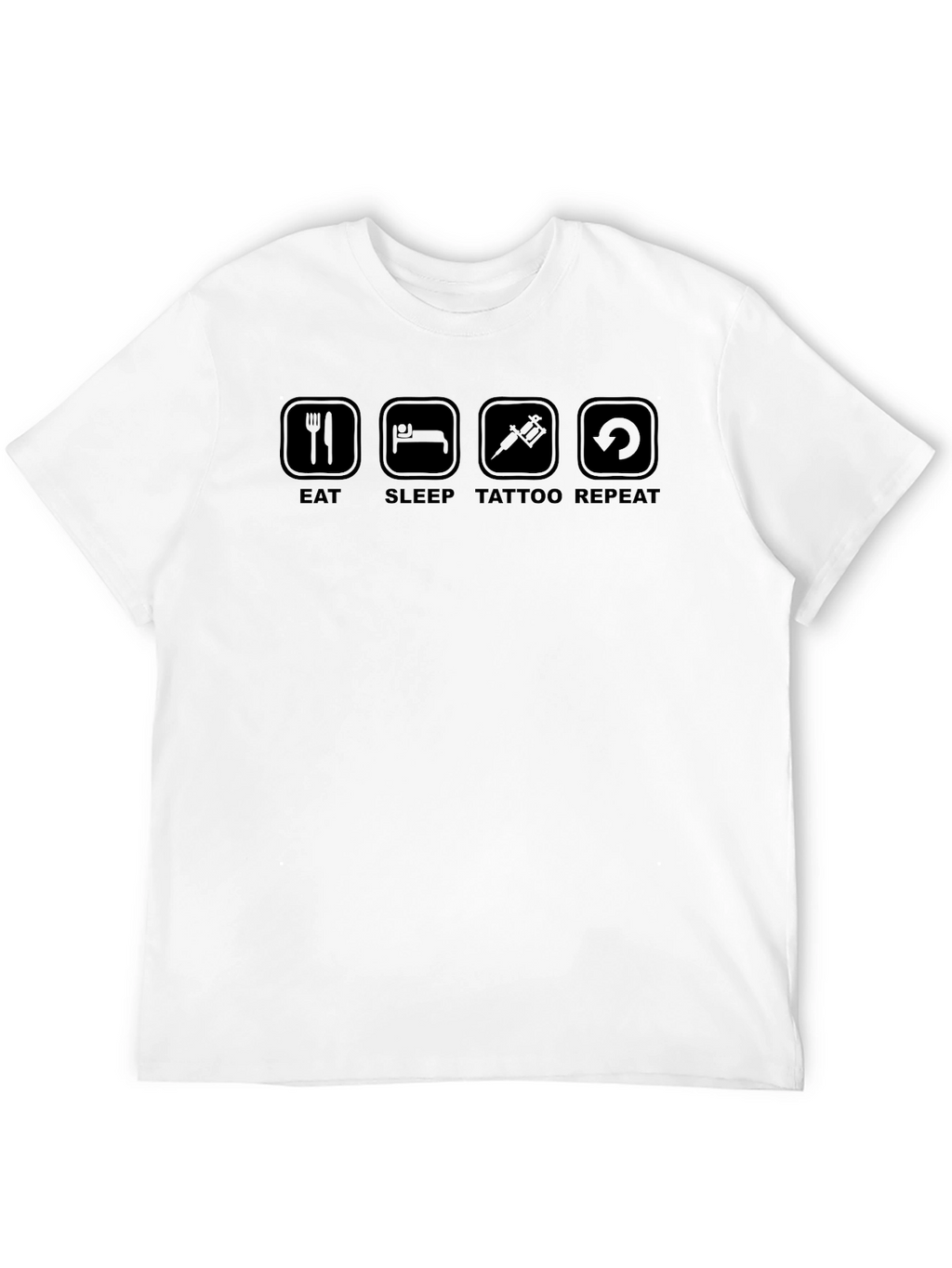 Eat Sleep Tattoo Repeat Black T-Shirt