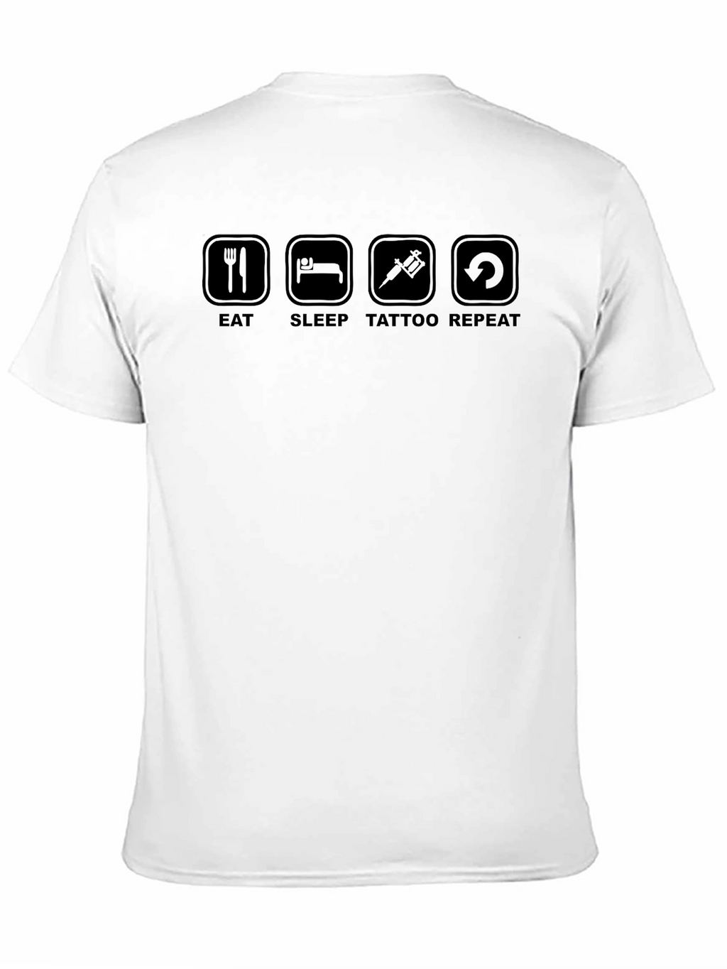 Eat Sleep Tattoo Repeat Black T-Shirt