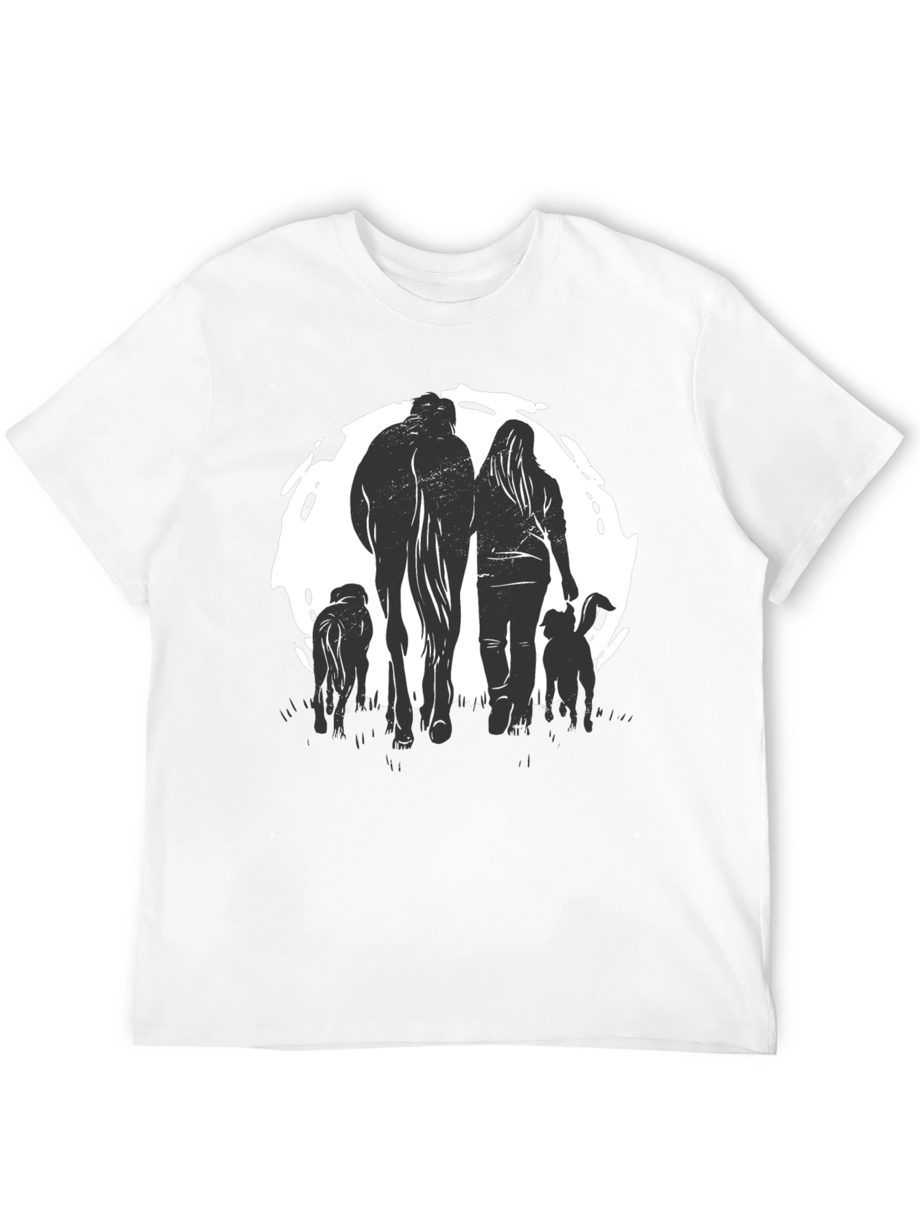 Horse Woman & Dogs Graphic Tee