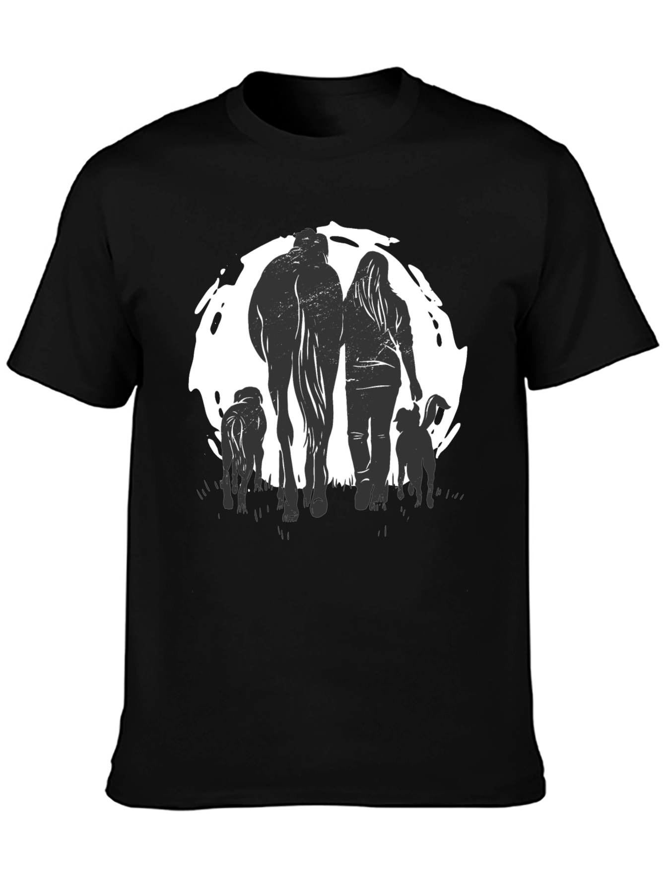 Horse Woman & Dogs Graphic Tee