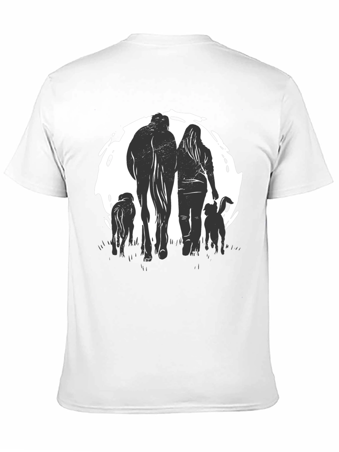 Horse Woman & Dogs Graphic Tee