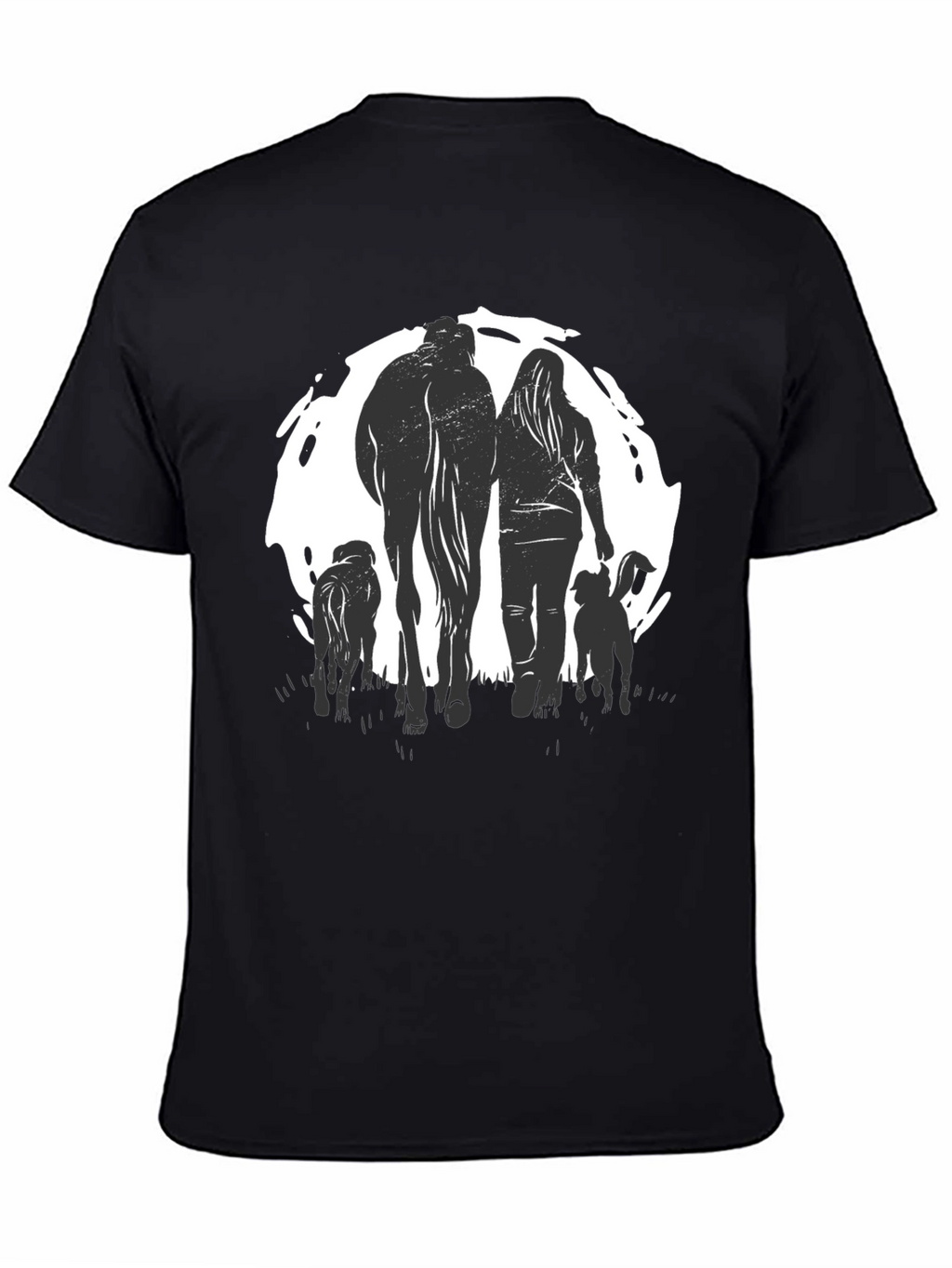 Horse Woman & Dogs Graphic Tee