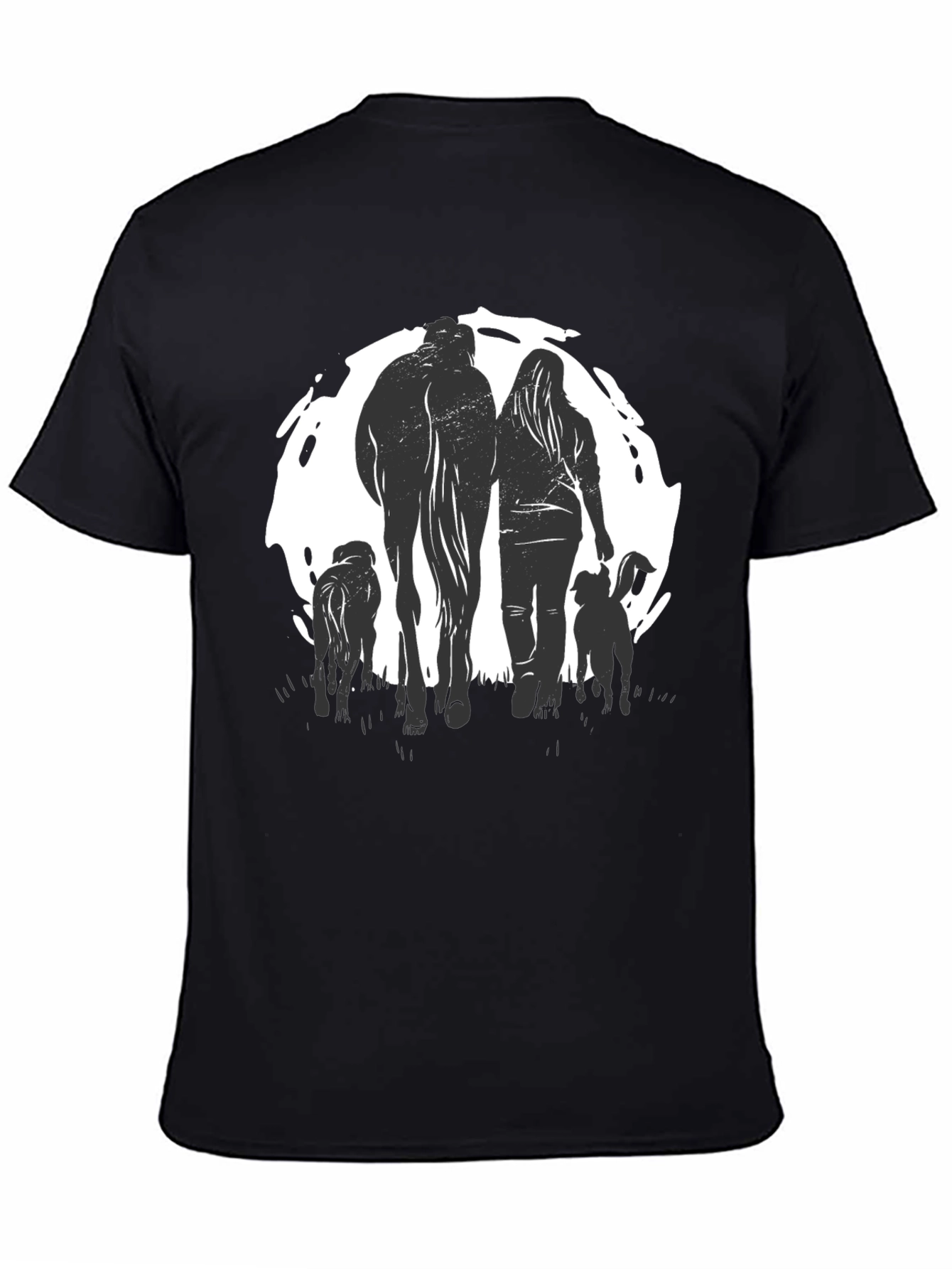 Horse Woman & Dogs Graphic Tee