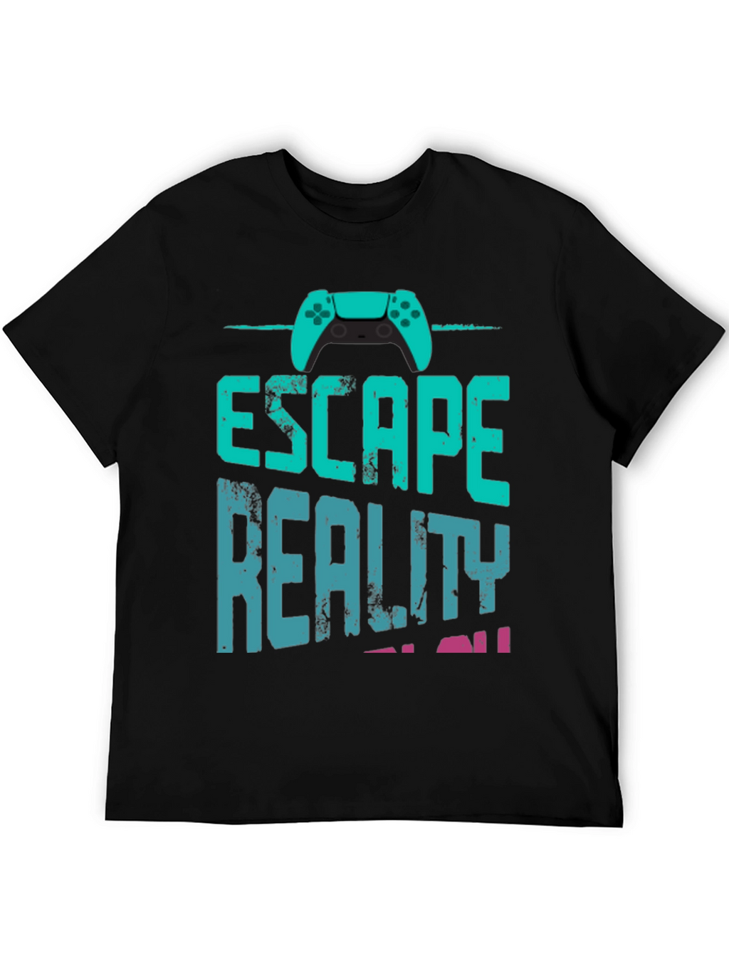 Escape Reality Gamer T-Shirt - Black Cotton Blend