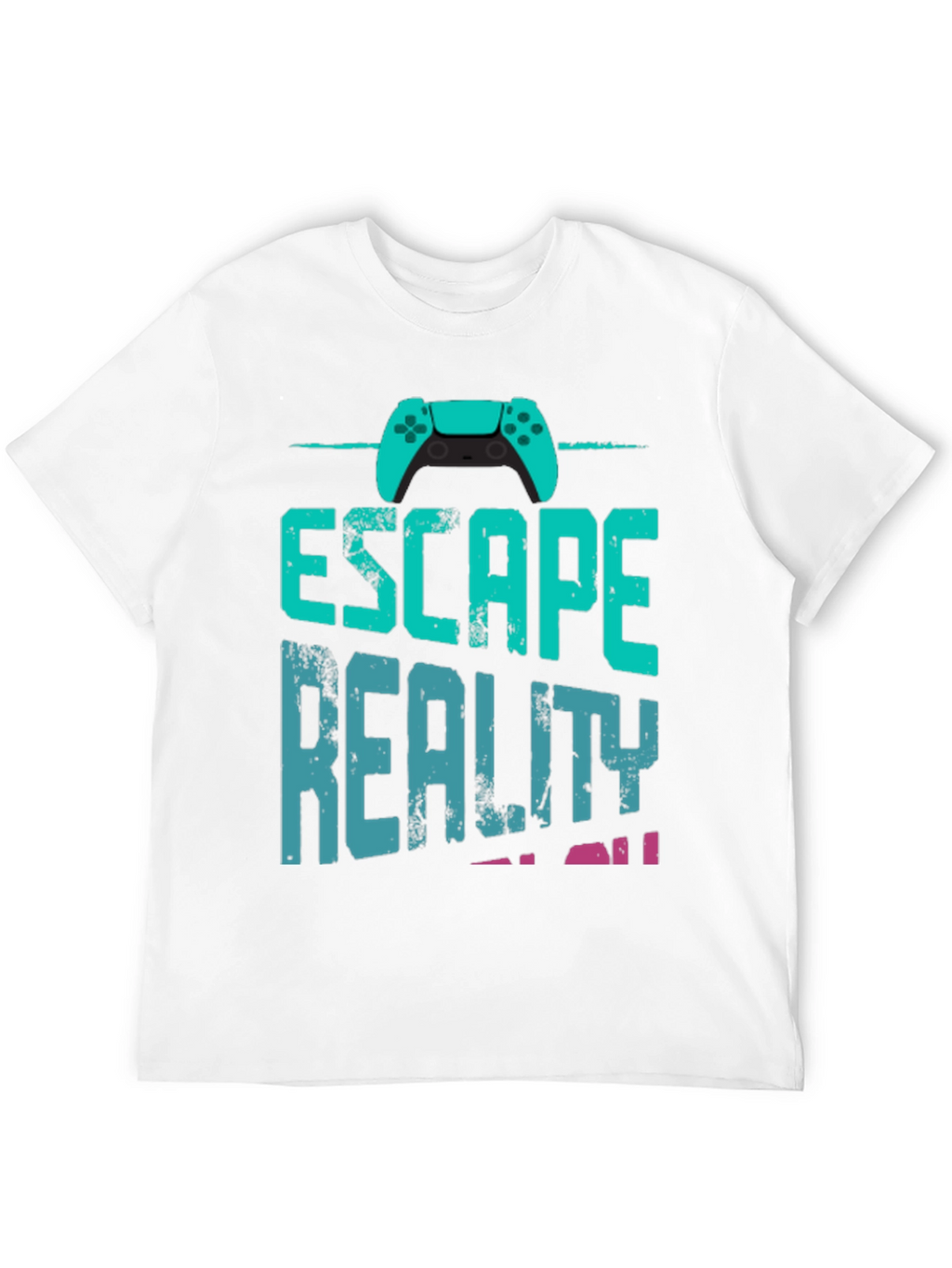 Escape Reality Gamer T-Shirt - Black Cotton Blend