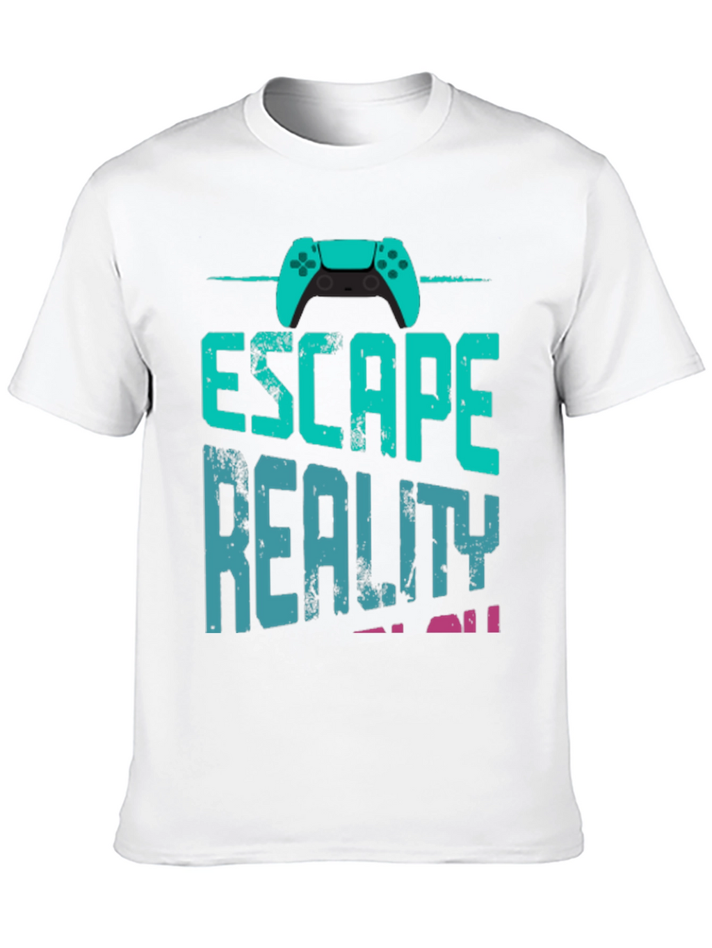Escape Reality Gamer T-Shirt - Black Cotton Blend