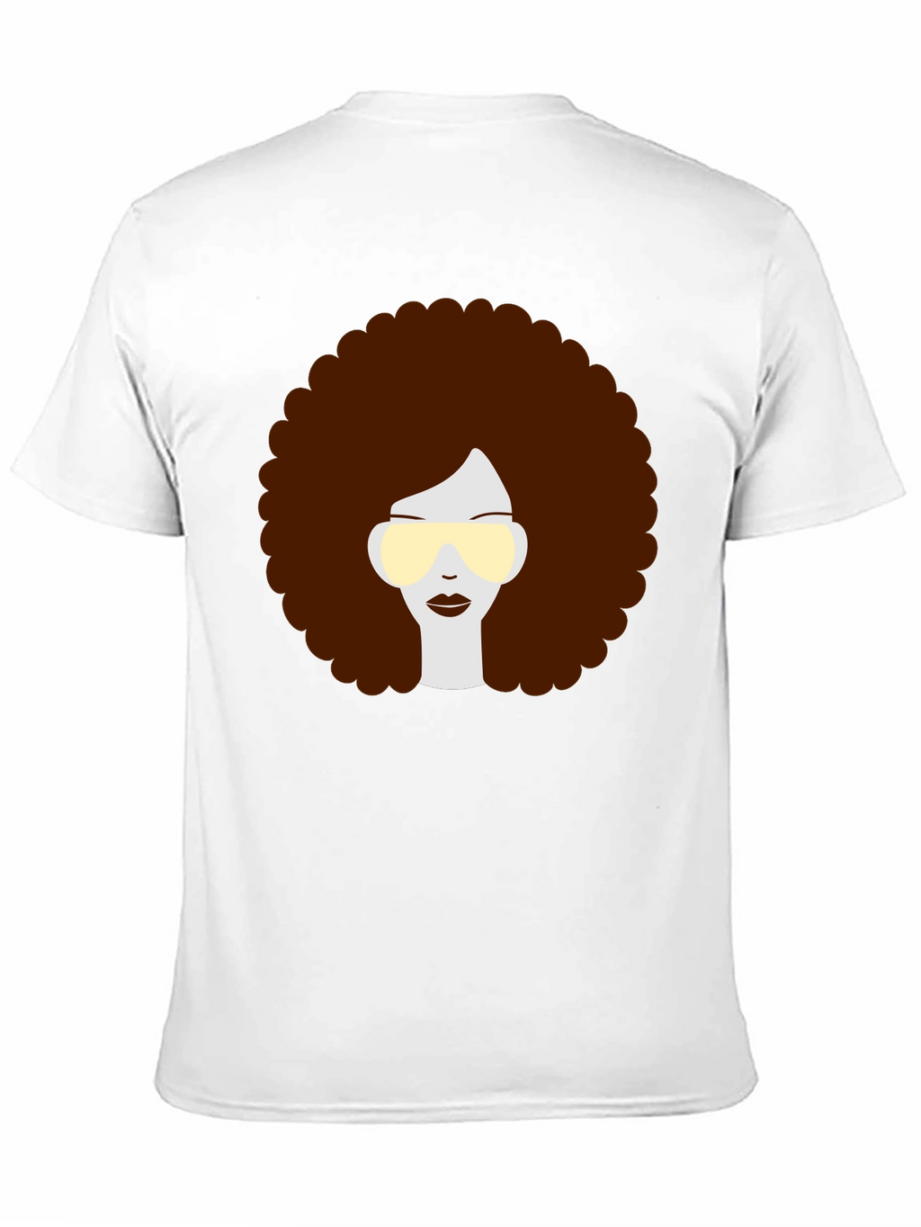 Retro Afro Hairstyle Graphic Tee - Black
