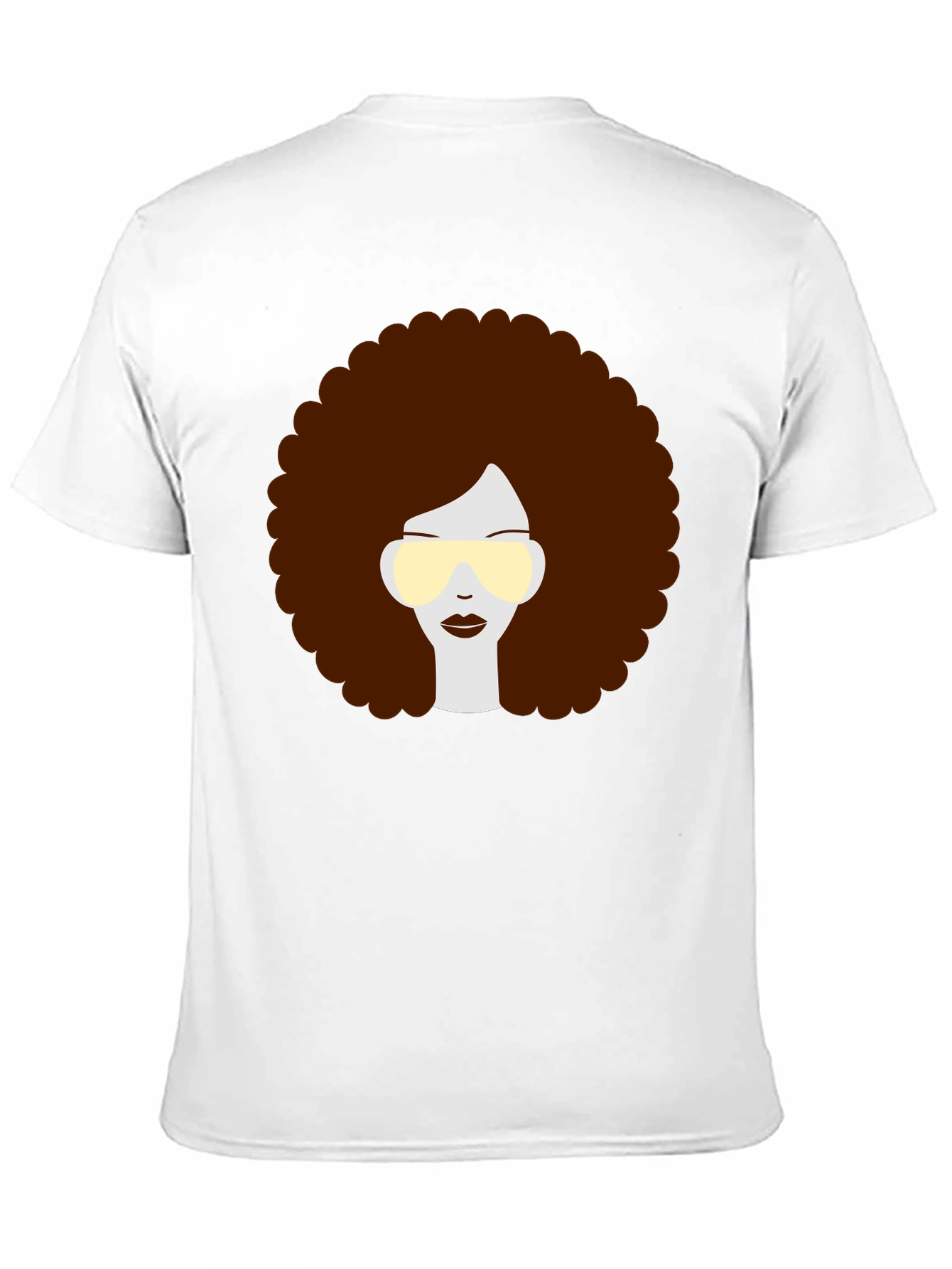 Retro Afro Hairstyle Graphic Tee - Black