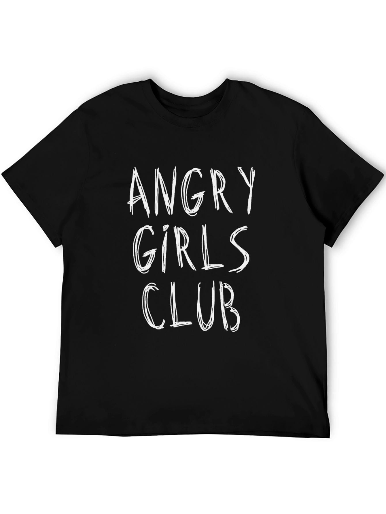 Angry Girls Club Black Graphic Tee
