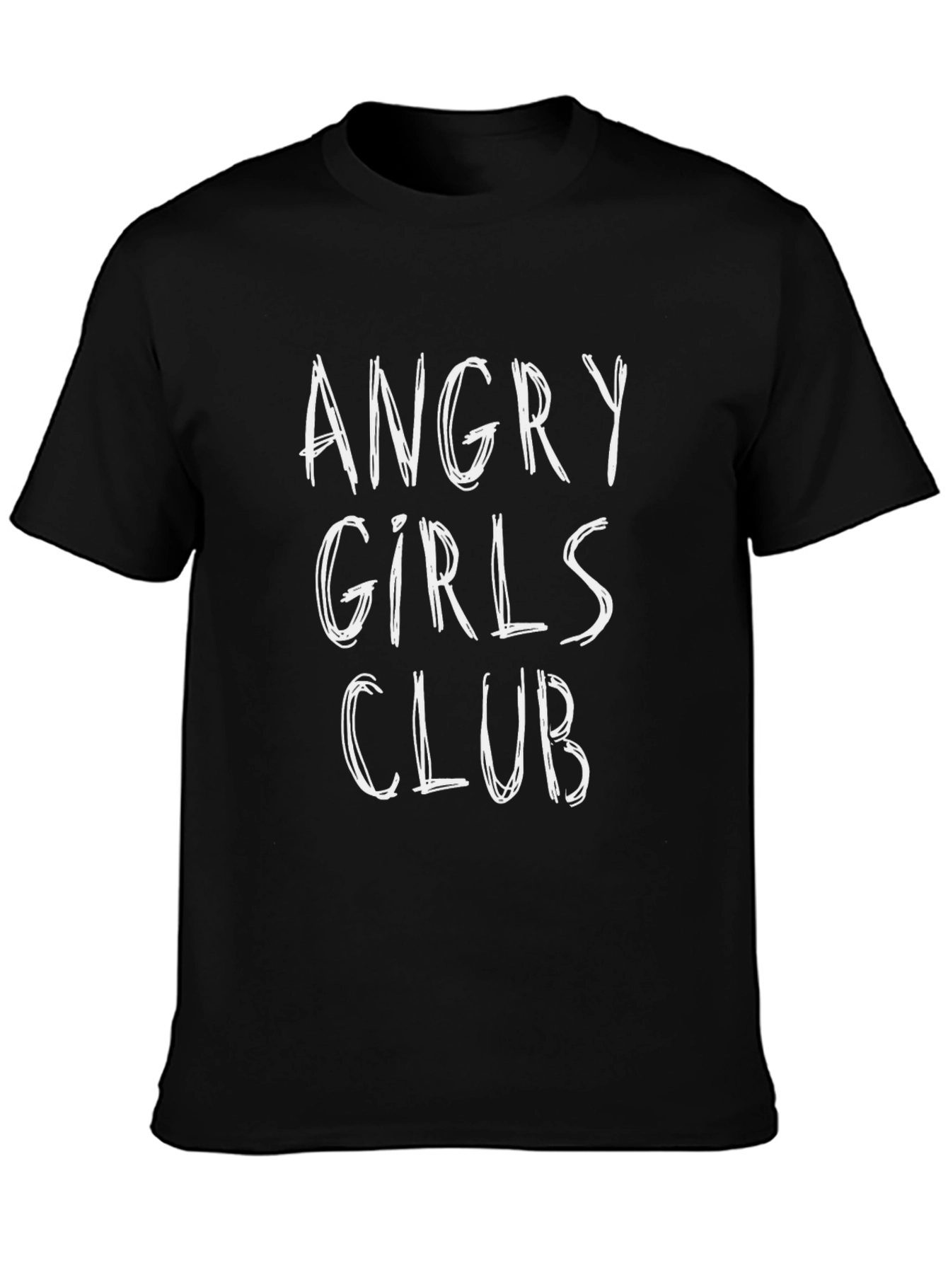 Angry Girls Club Black Graphic Tee