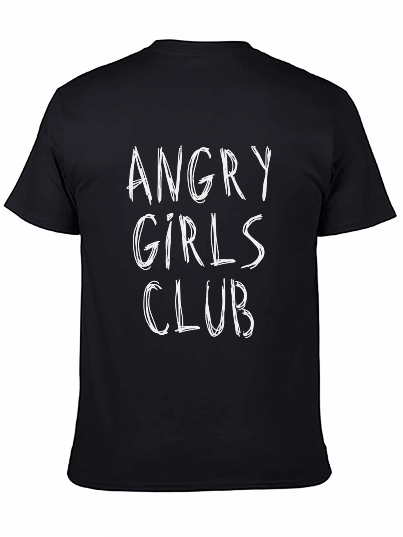 Angry Girls Club Black Graphic Tee