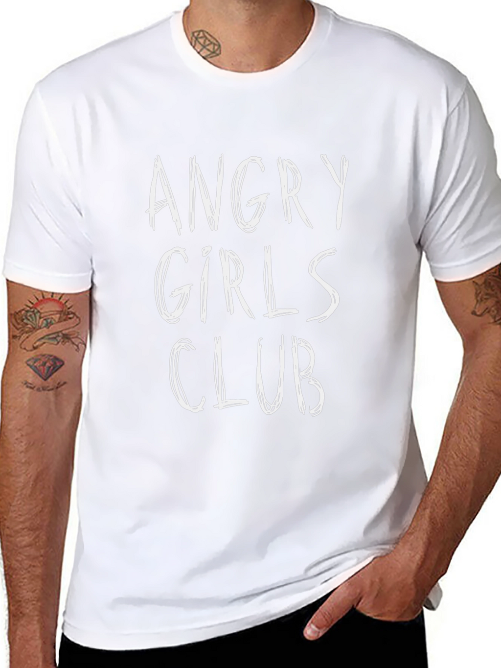 Angry Girls Club Black Graphic Tee