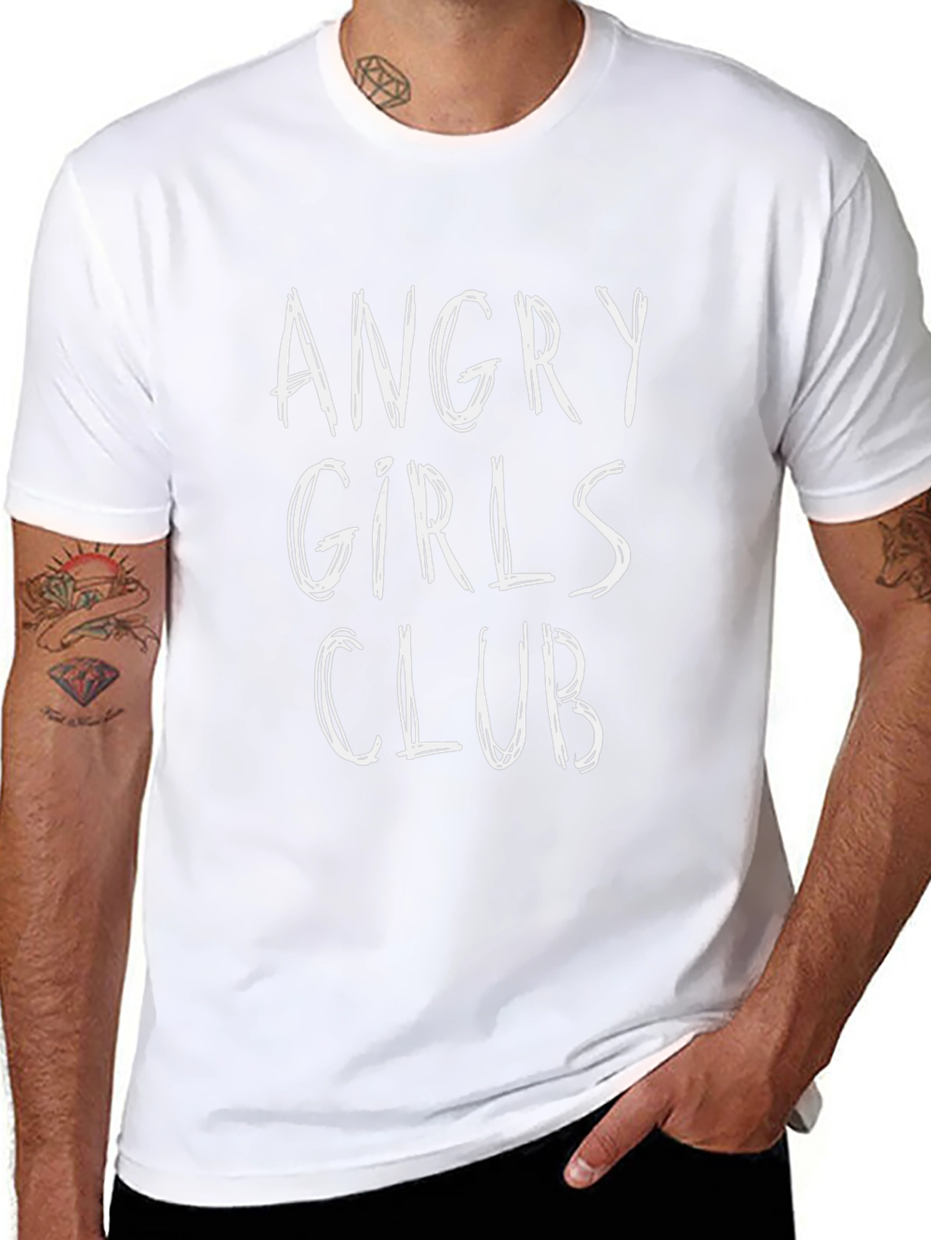 Angry Girls Club Black Graphic Tee