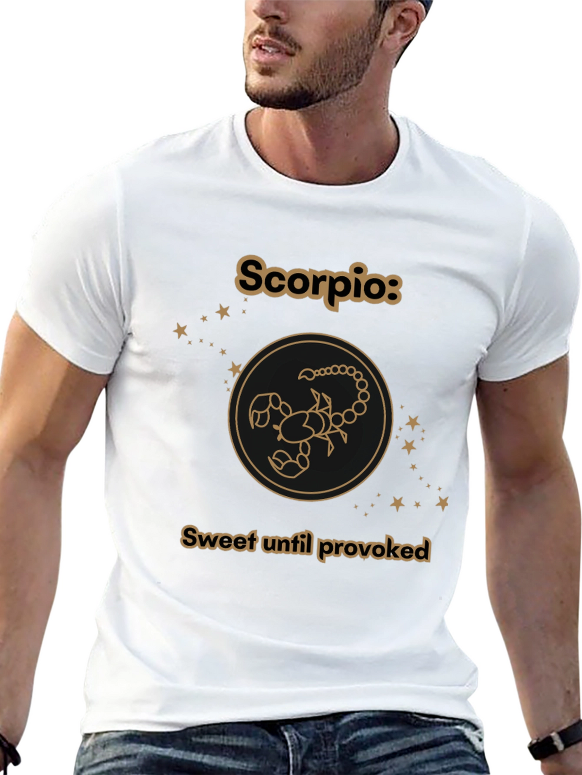 Scorpio Zodiac Tee - Sweet Until Provoked Black T-Shirt