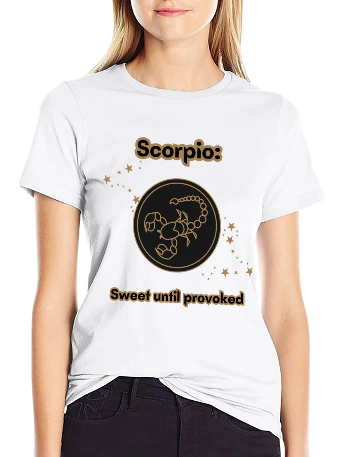 Scorpio Zodiac Tee - Sweet Until Provoked Black T-Shirt