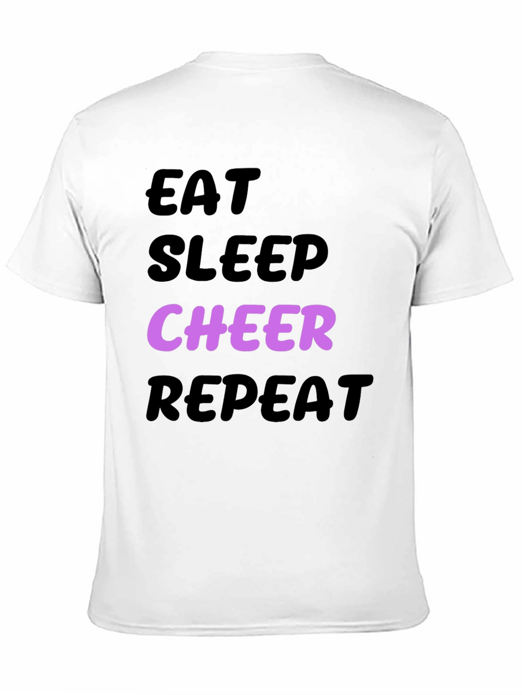 Eat Sleep Cheer Repeat Black T-Shirt