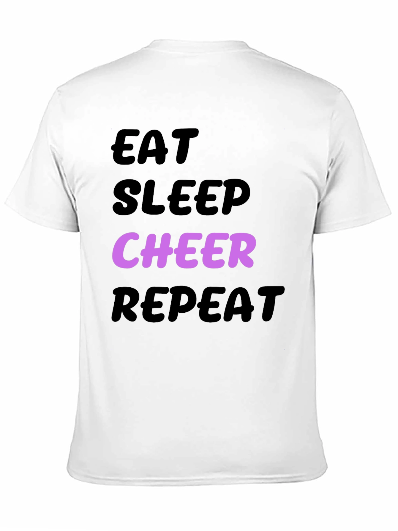 Eat Sleep Cheer Repeat Black T-Shirt
