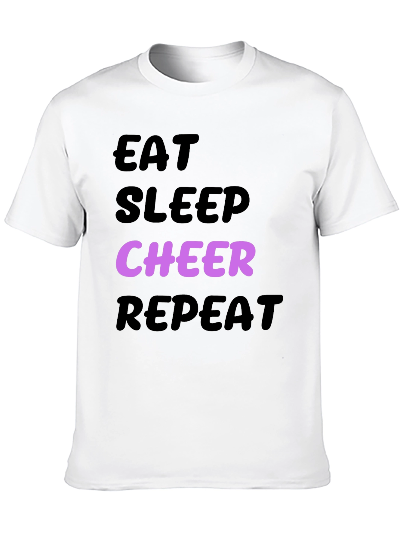 Eat Sleep Cheer Repeat Black T-Shirt