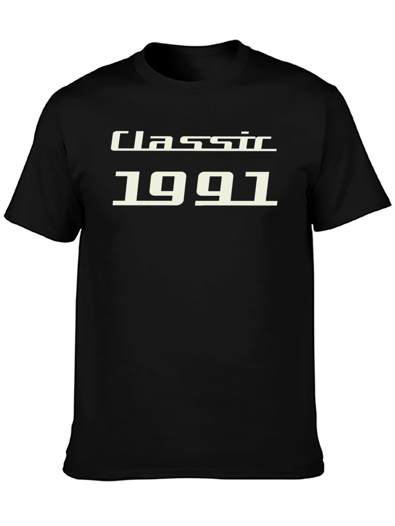 Classic 1991 Black Graphic Tee - Vintage Style