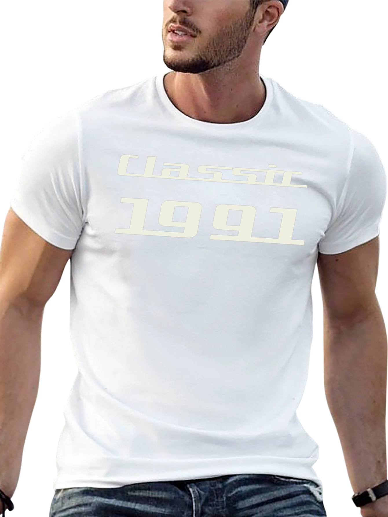 Classic 1991 Black Graphic Tee - Vintage Style