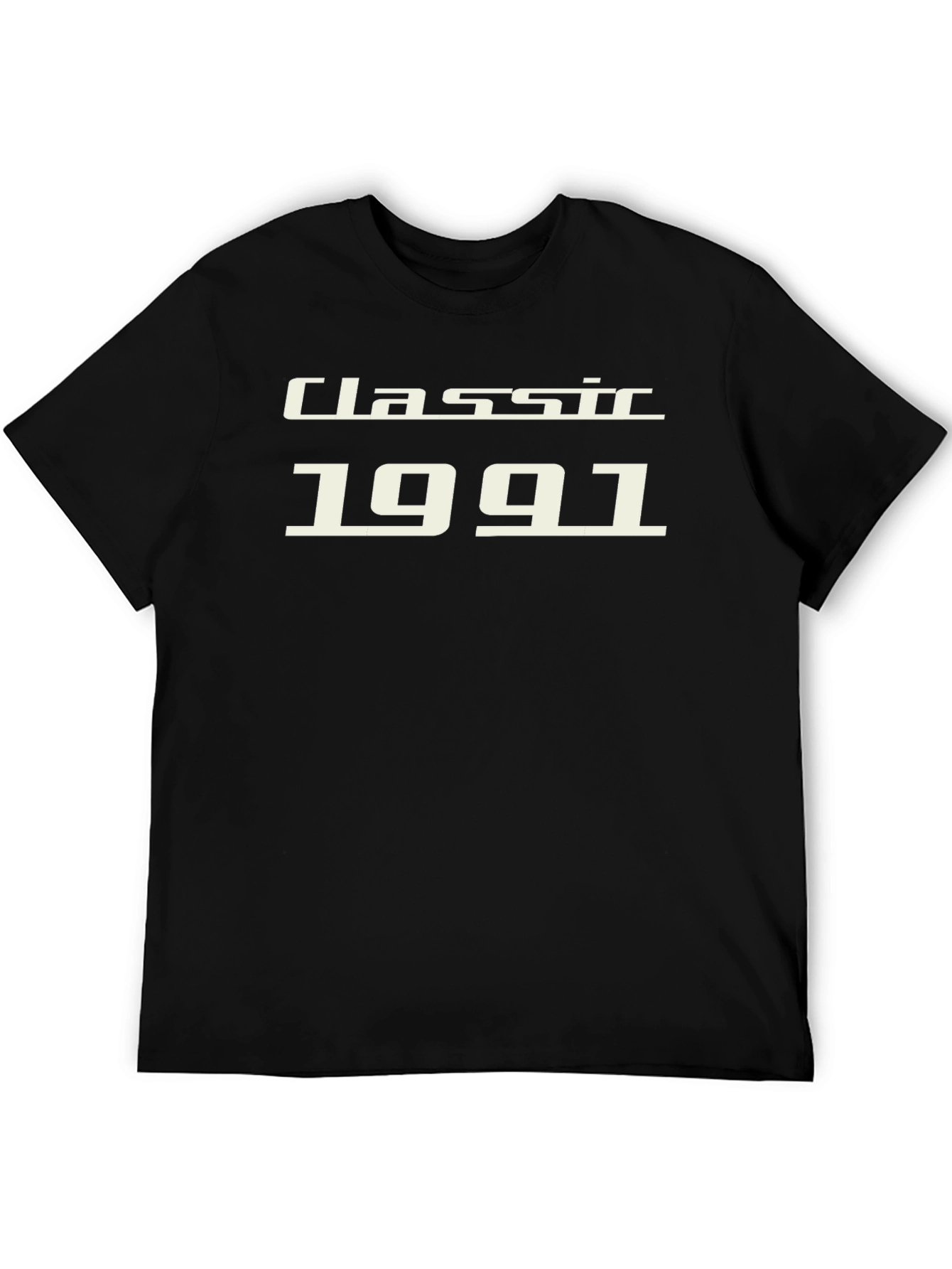 Classic 1991 Black Graphic Tee - Vintage Style