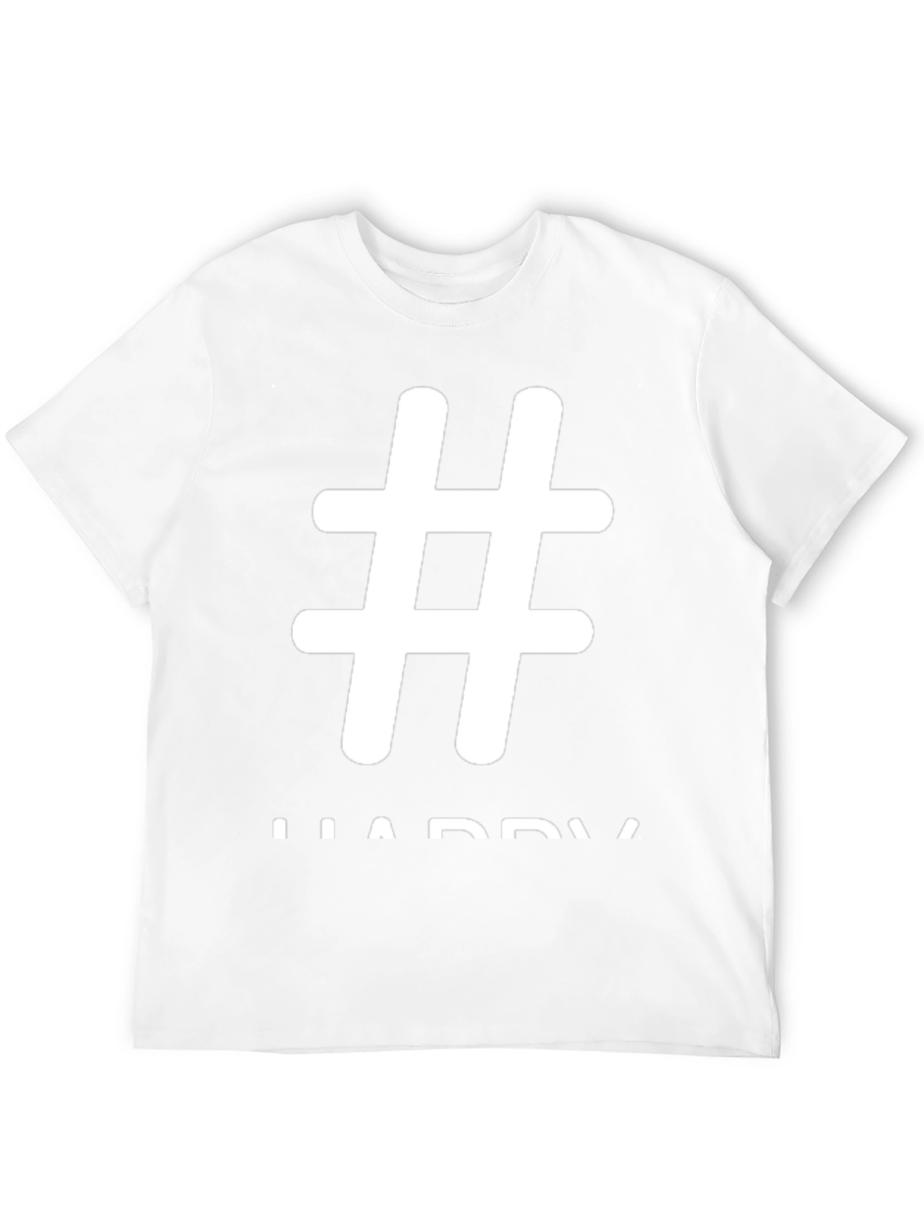 Hashtag Happy Black T-Shirt | Casual Wear