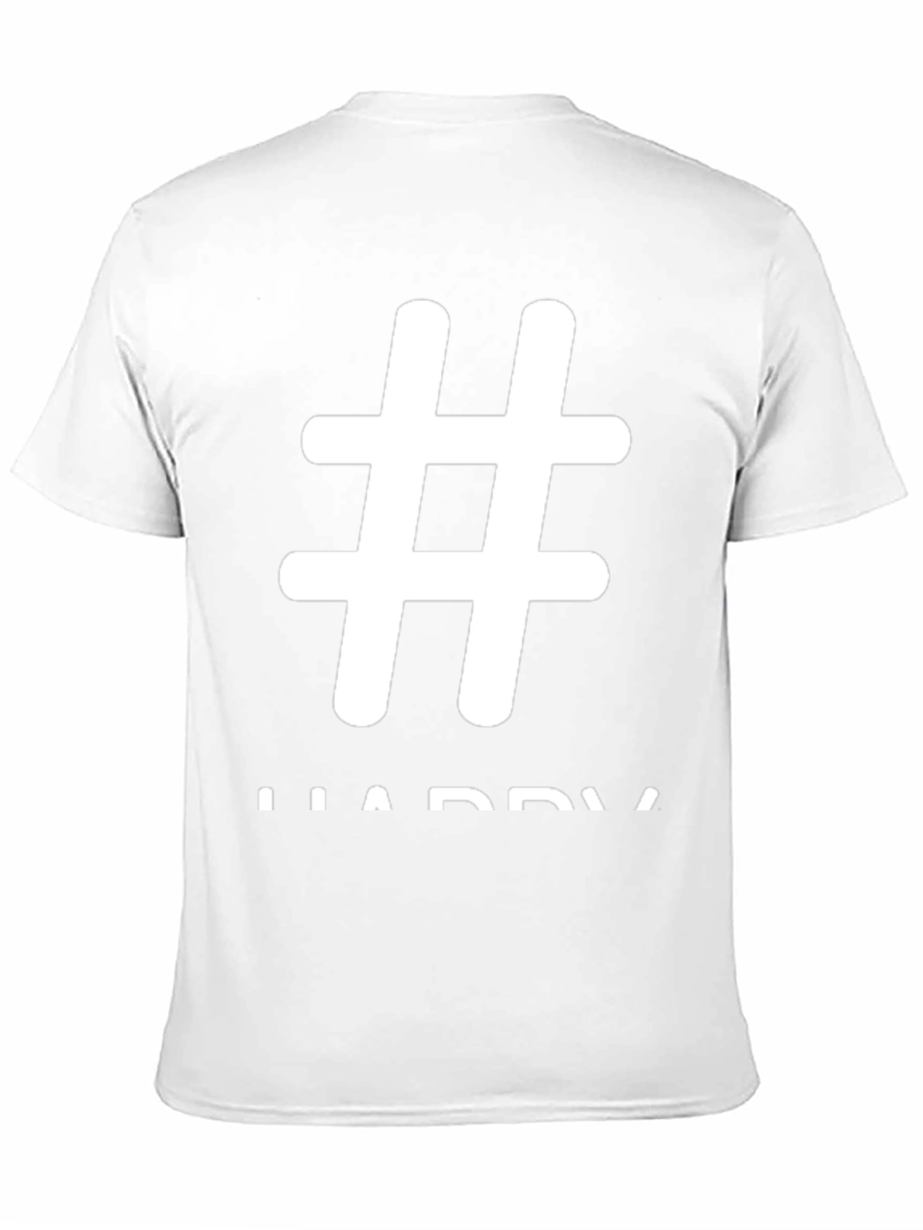 Hashtag Happy Black T-Shirt | Casual Wear