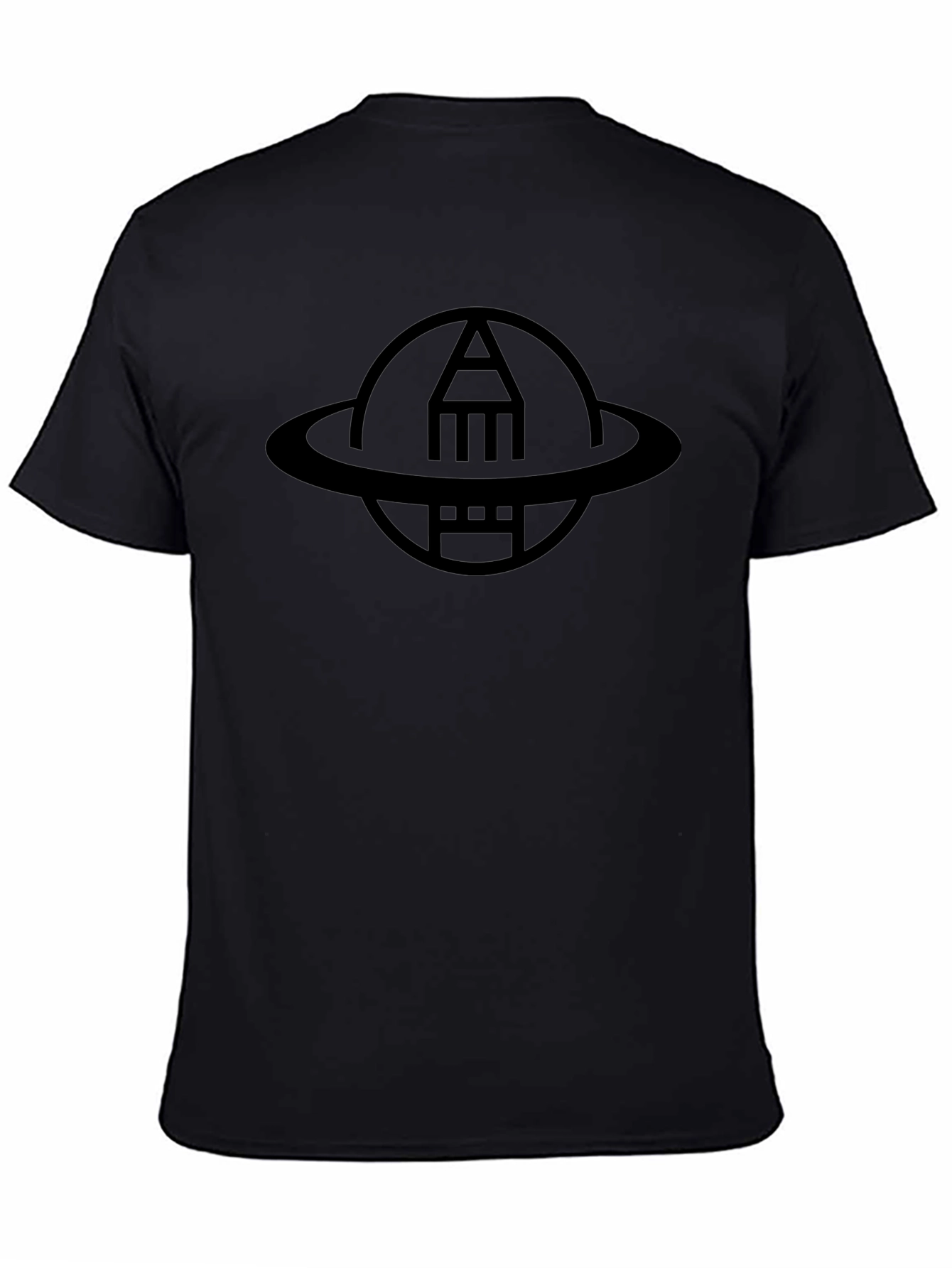 Astronaut Pencil Black T-Shirt