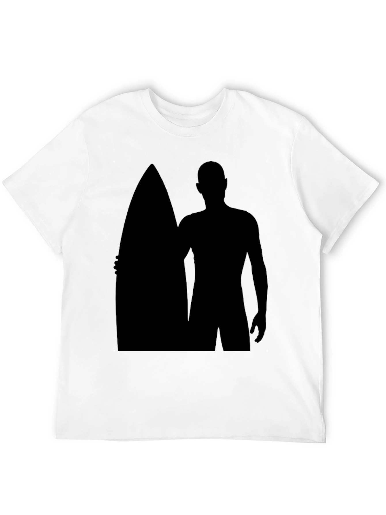 Surfer Silhouette Black T-Shirt