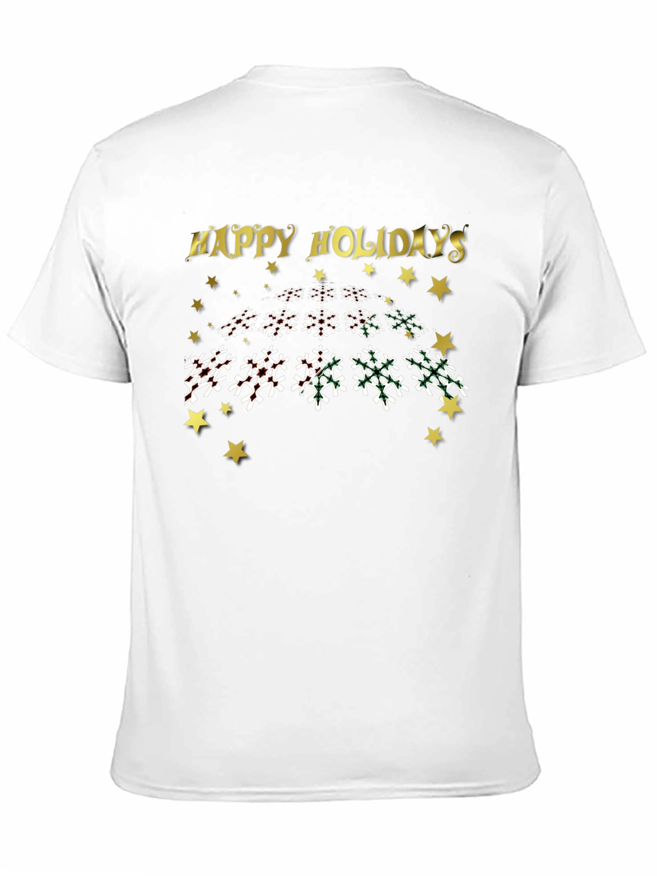 Festive Holiday T-Shirt: Happy Holidays Snowflake Design