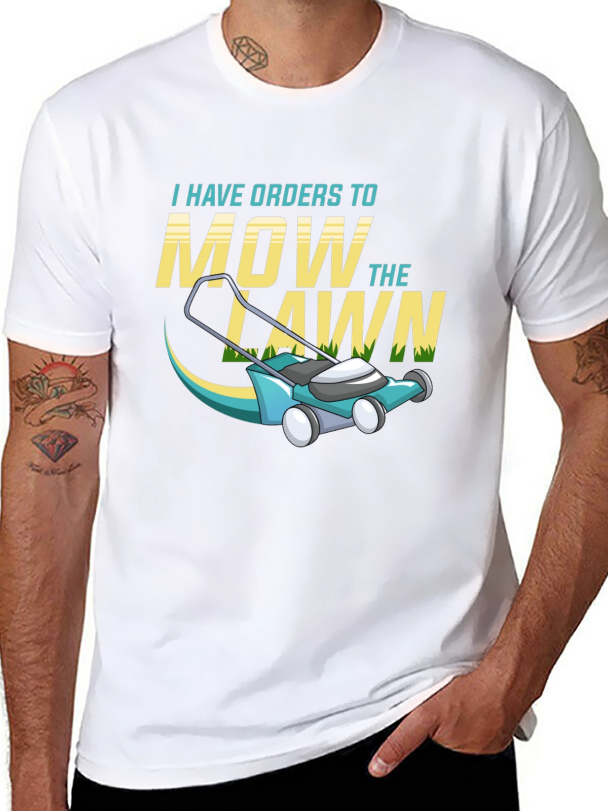 Mow the Lawn T-Shirt - Funny Yard Work Tee