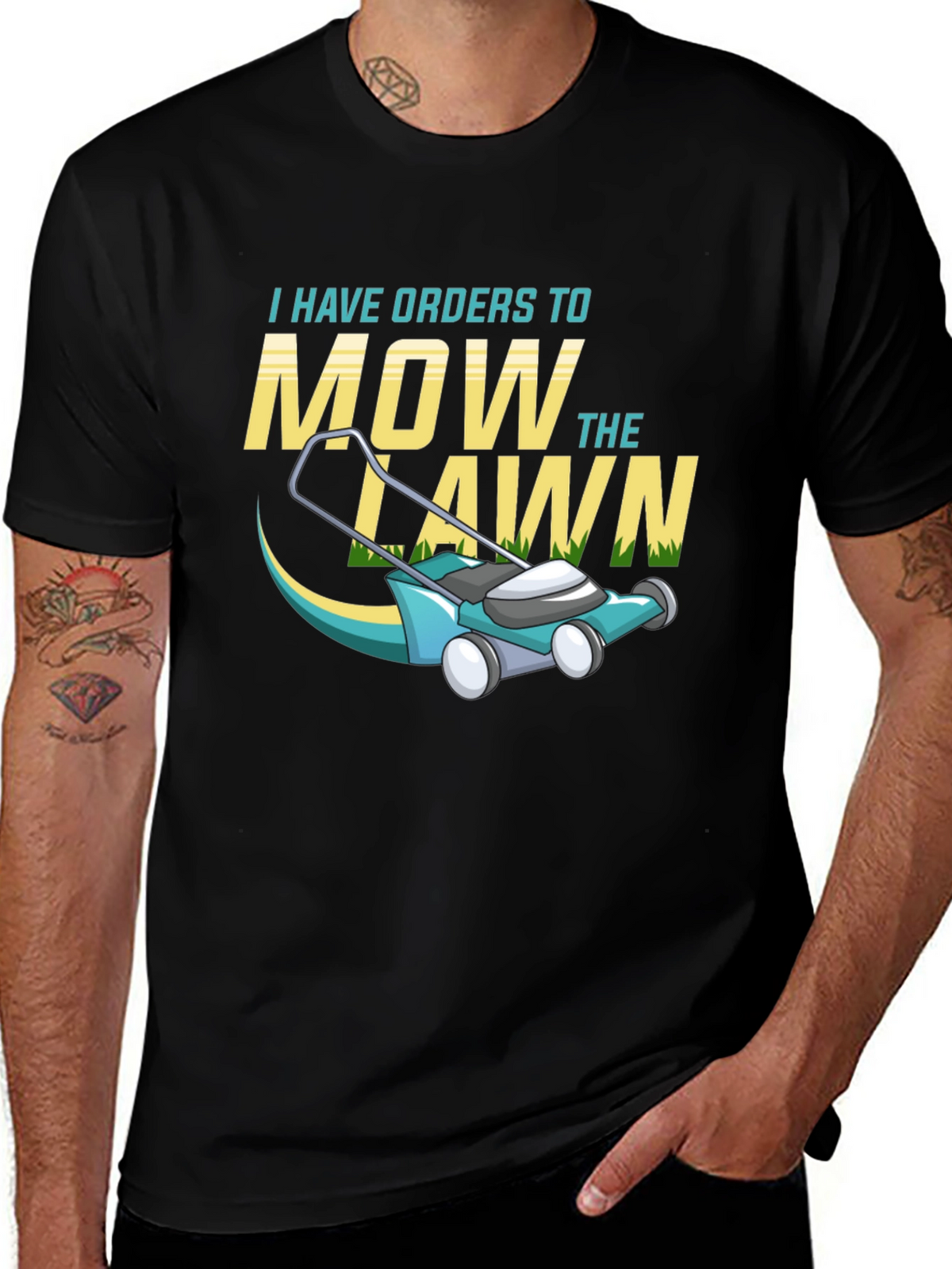 Mow the Lawn T-Shirt - Funny Yard Work Tee