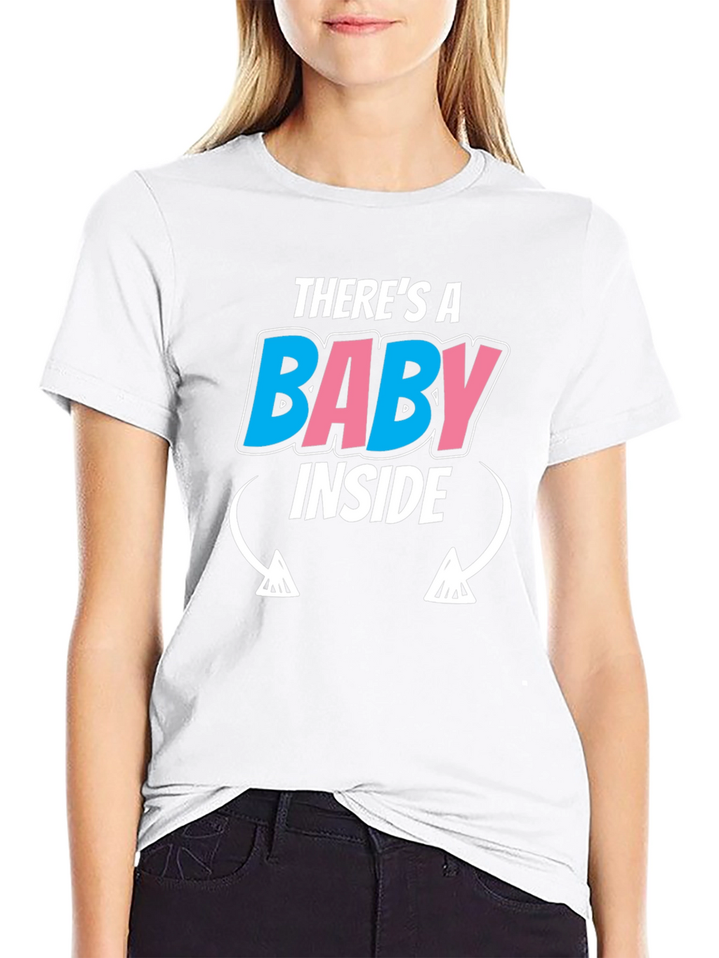 Theres A Baby Inside Mens T-Shirt