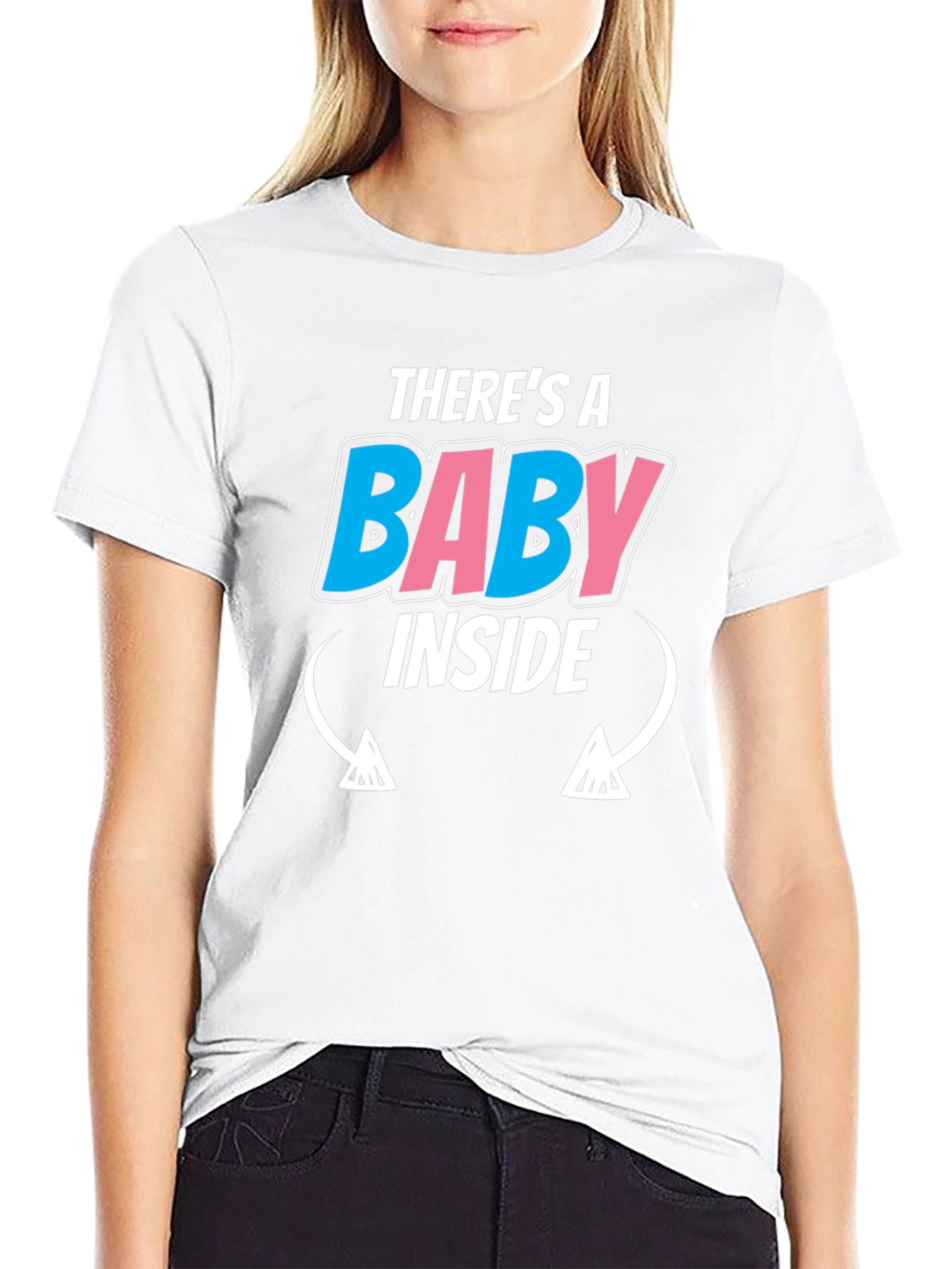 Theres A Baby Inside Mens T-Shirt