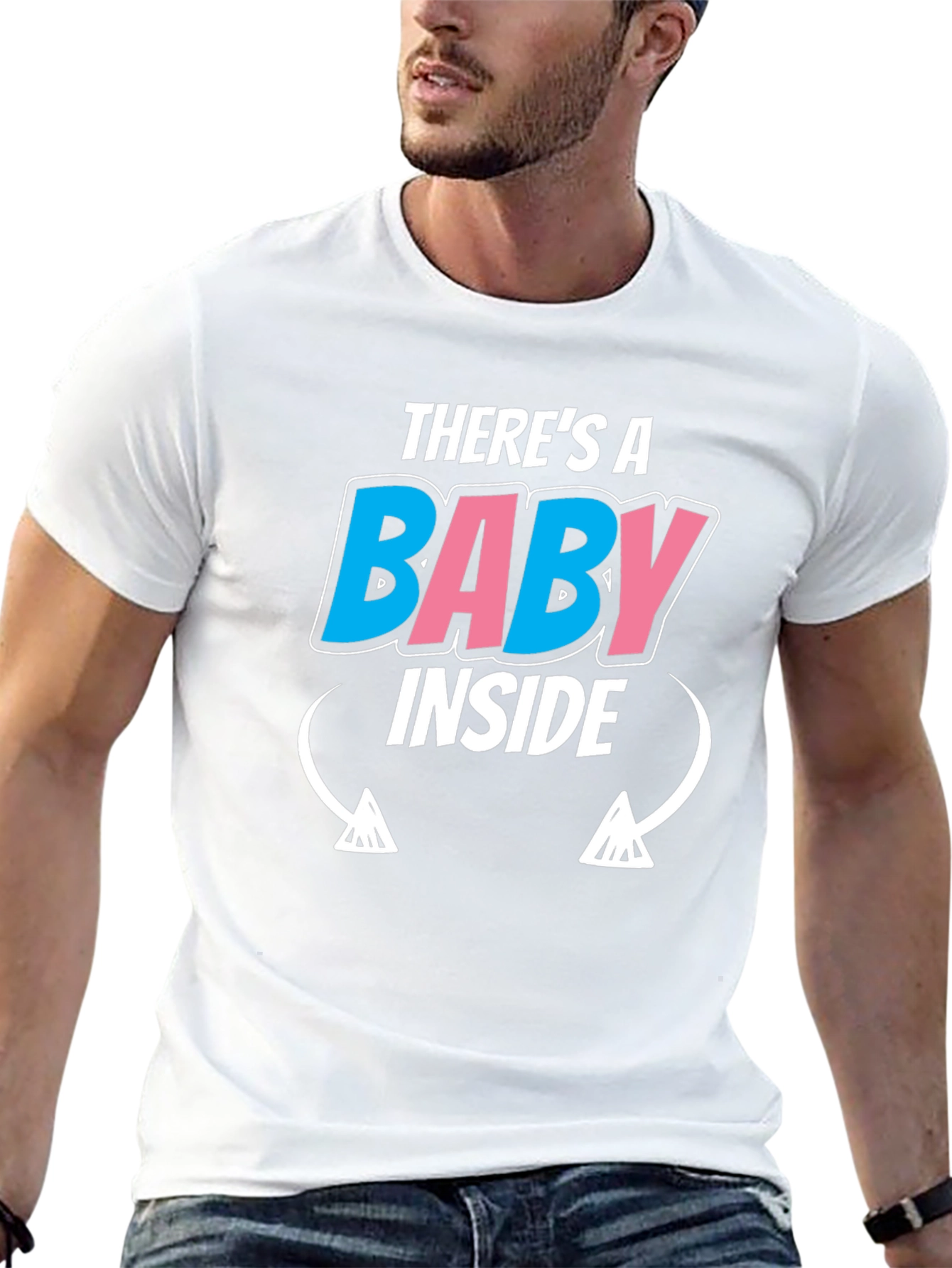 Theres A Baby Inside Mens T-Shirt