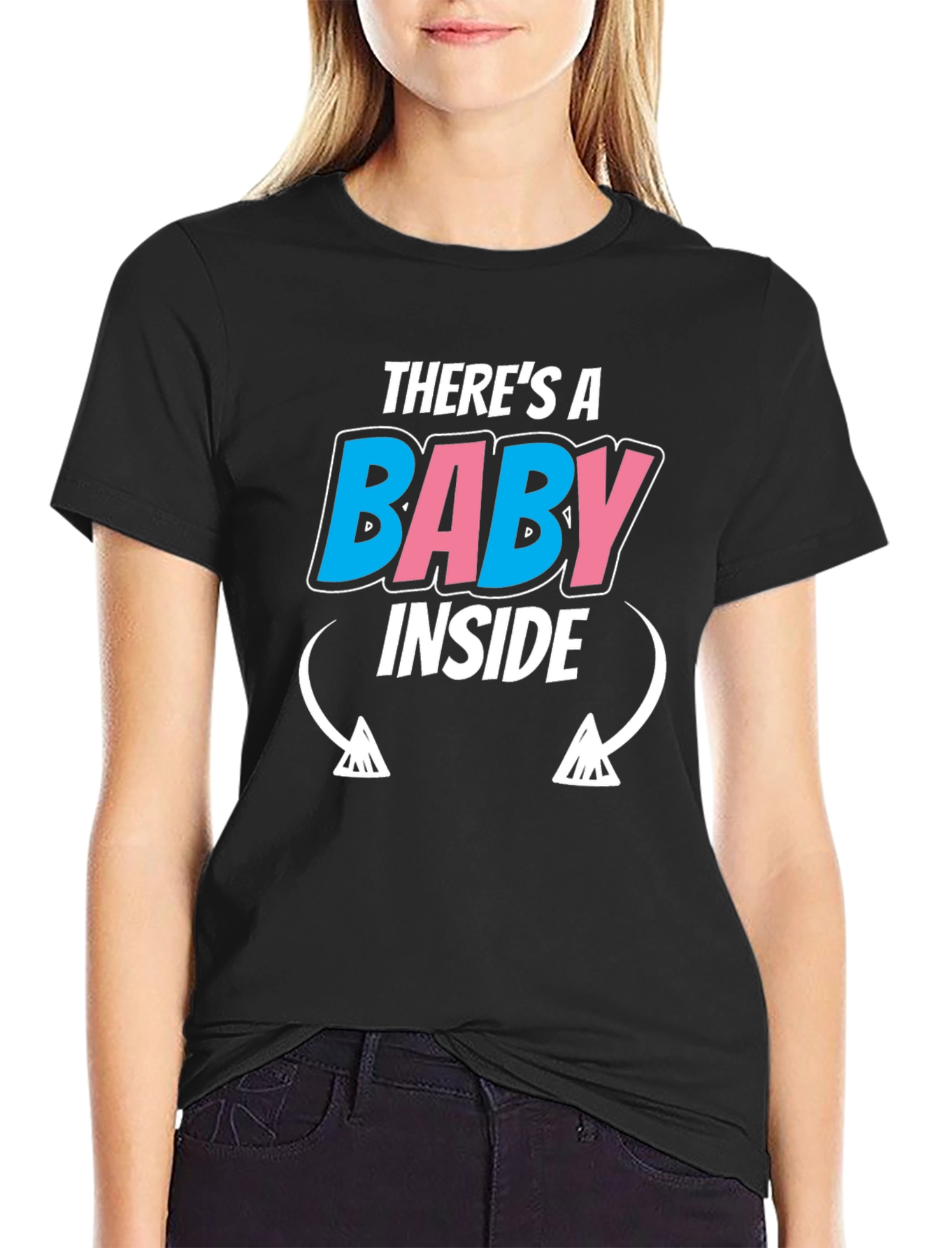 Theres A Baby Inside Mens T-Shirt