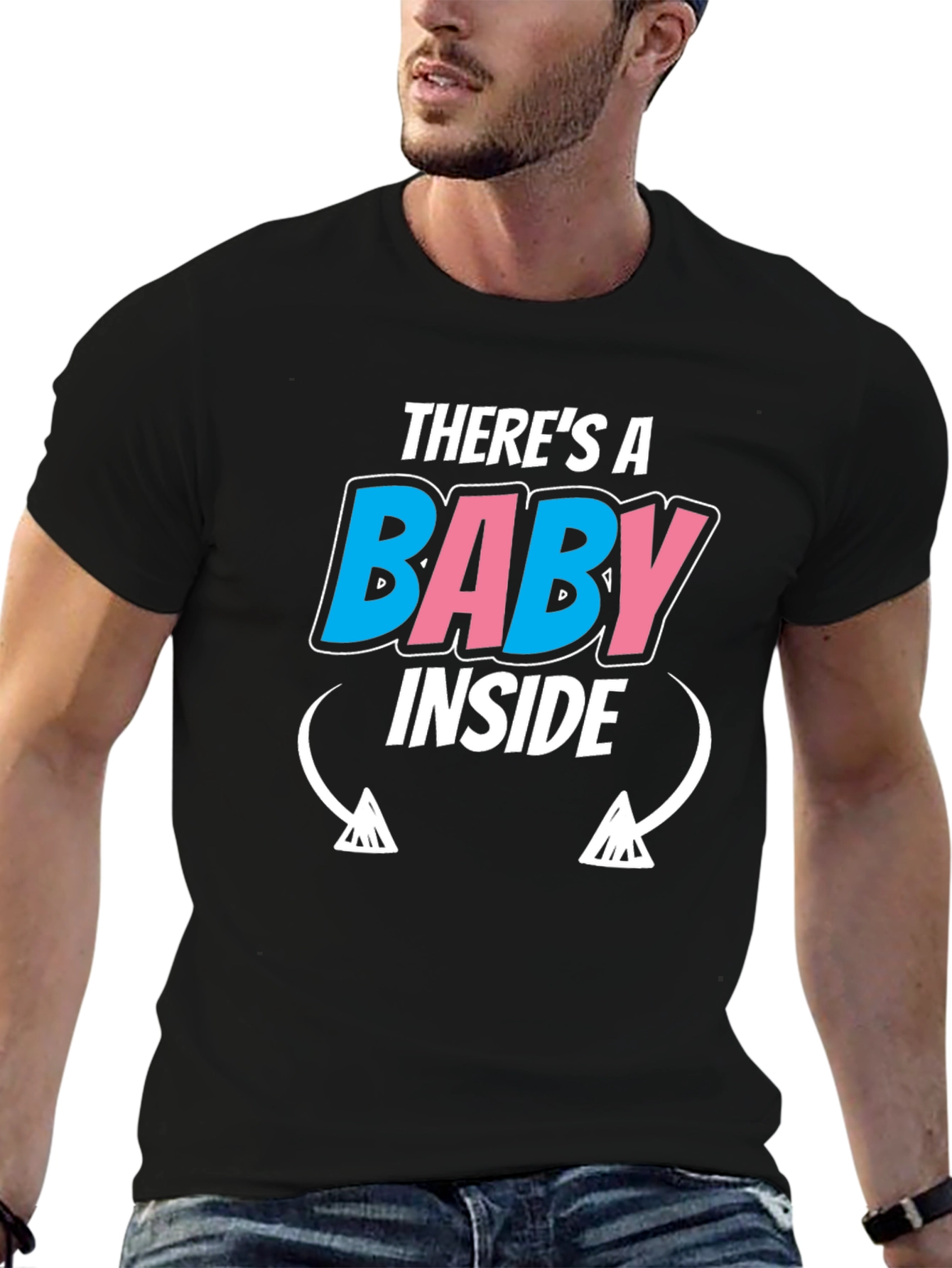 Theres A Baby Inside Mens T-Shirt