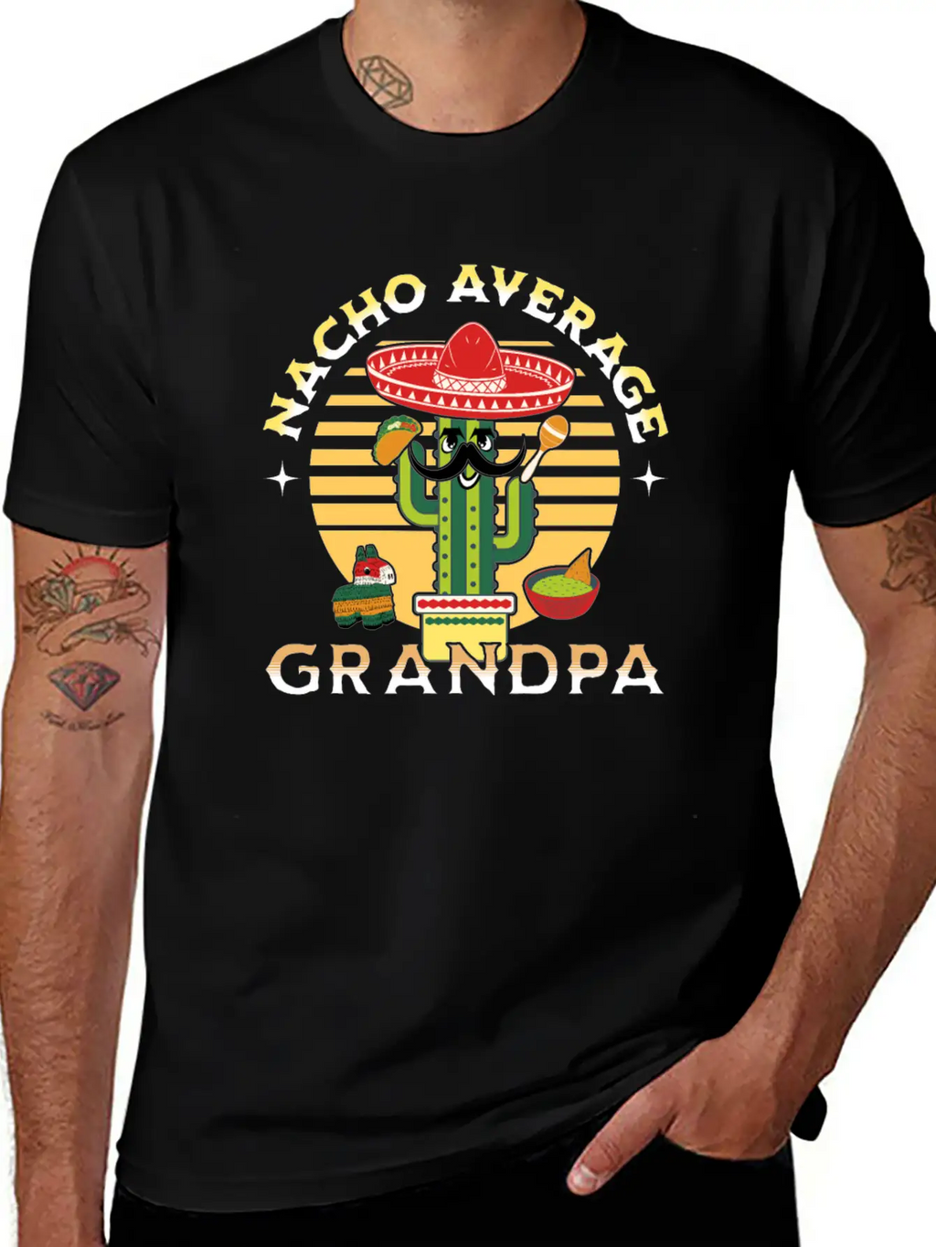 Nacho Average Mexicano Mexican Grandpa Grandad Timeless Short Sleeve Tee – Comfy And Minimalist Design