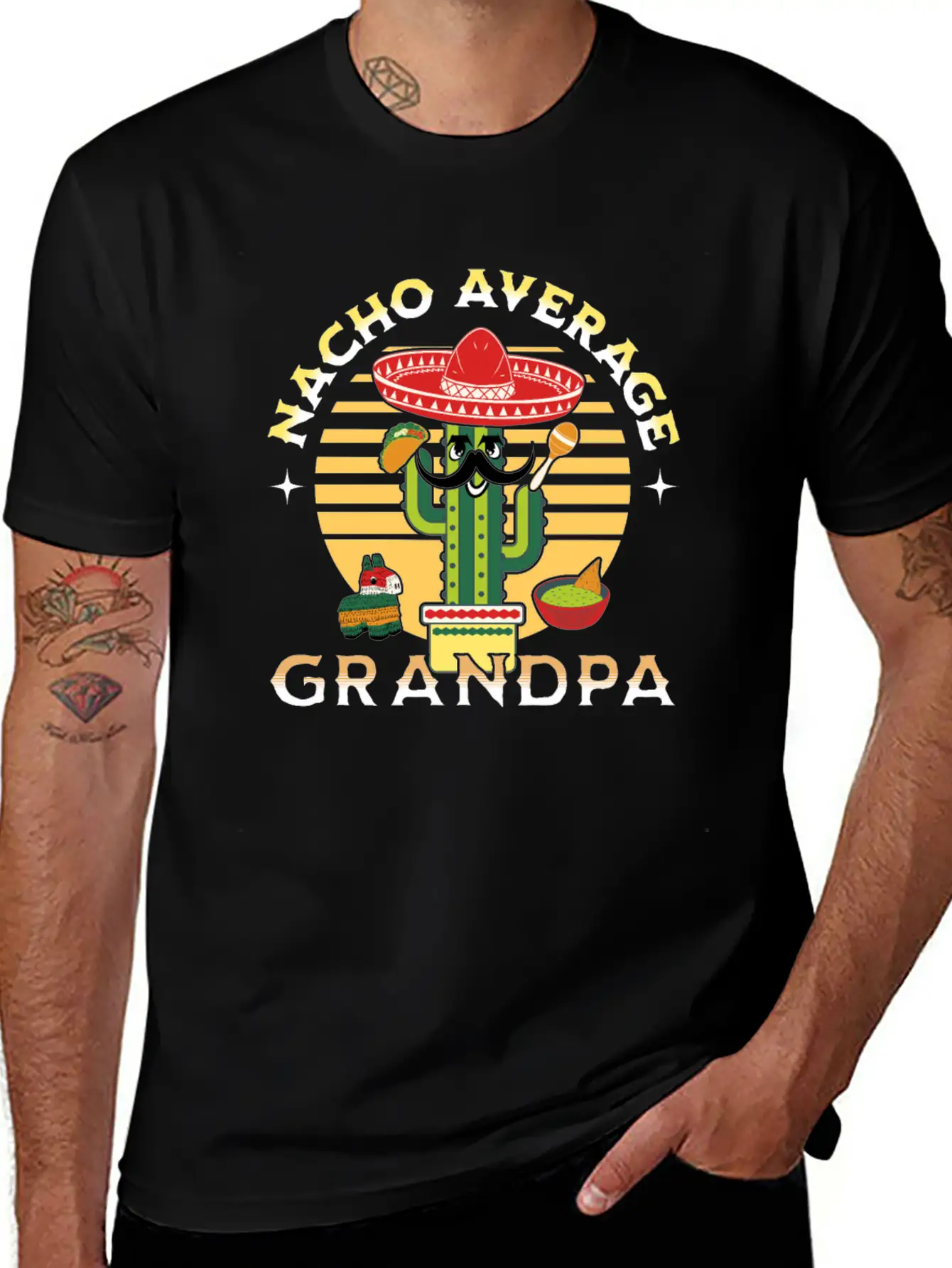 Nacho Average Mexicano Mexican Grandpa Grandad Timeless Short Sleeve Tee – Comfy And Minimalist Design