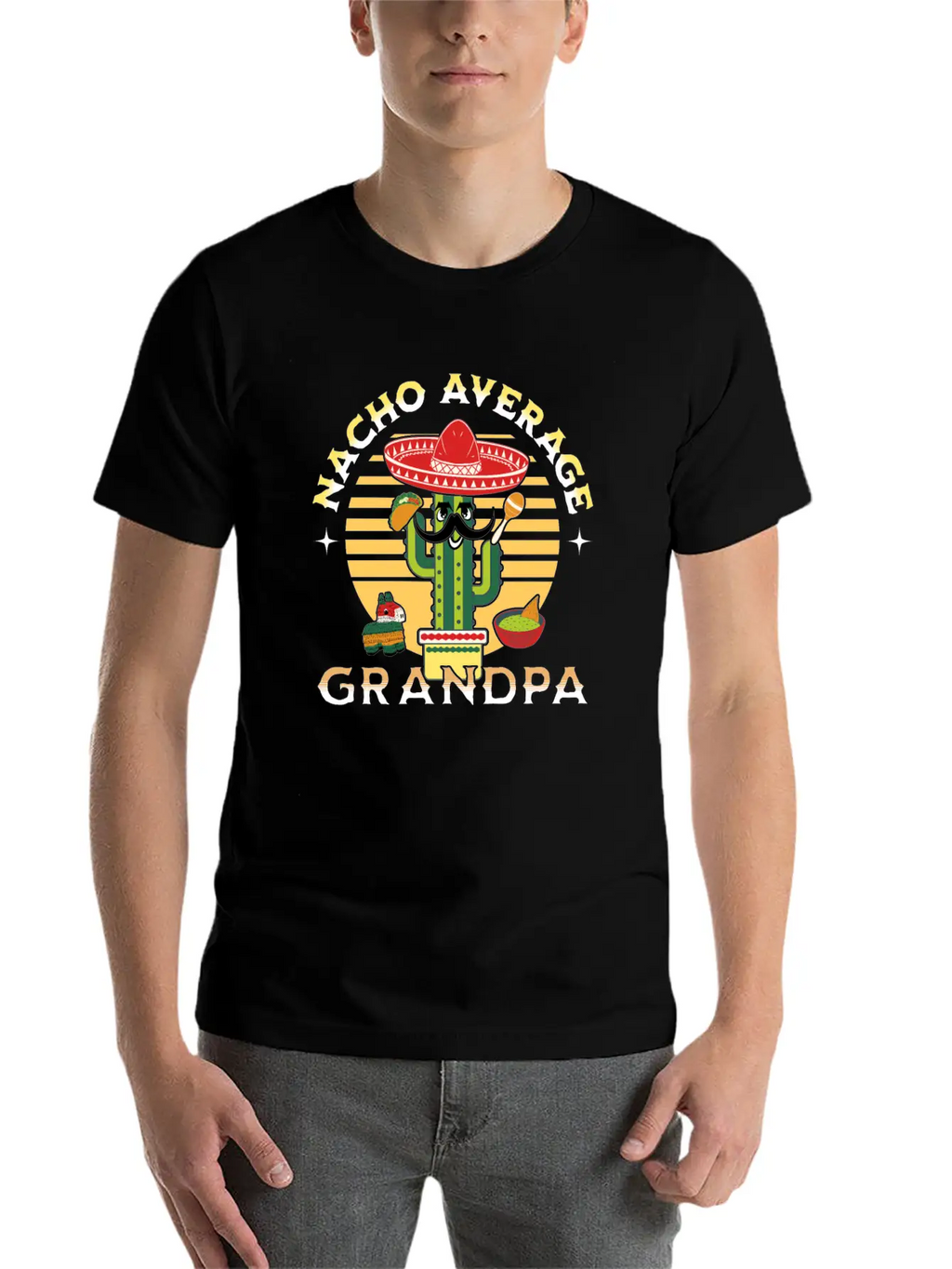 Nacho Average Mexicano Mexican Grandpa Grandad Timeless Short Sleeve Tee – Comfy And Minimalist Design