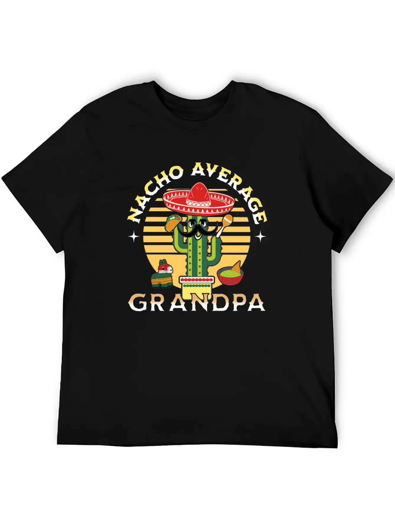 Nacho Average Mexicano Mexican Grandpa Grandad Timeless Short Sleeve Tee – Comfy And Minimalist Design