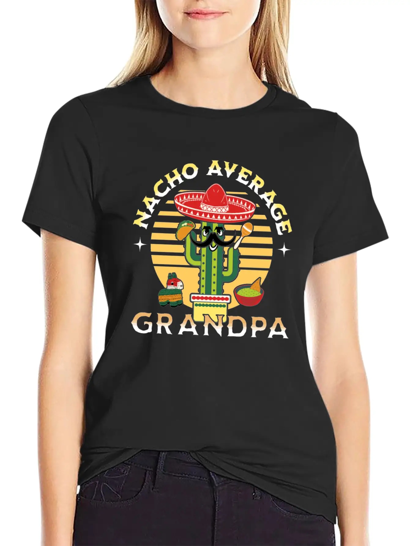 Nacho Average Mexicano Mexican Grandpa Grandad Timeless Short Sleeve Tee – Comfy And Minimalist Design