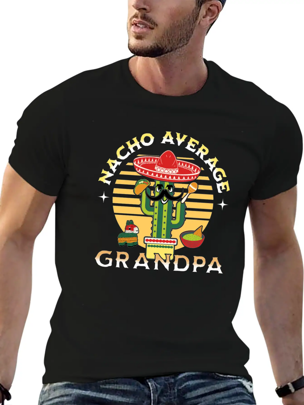 Nacho Average Mexicano Mexican Grandpa Grandad Timeless Short Sleeve Tee – Comfy And Minimalist Design