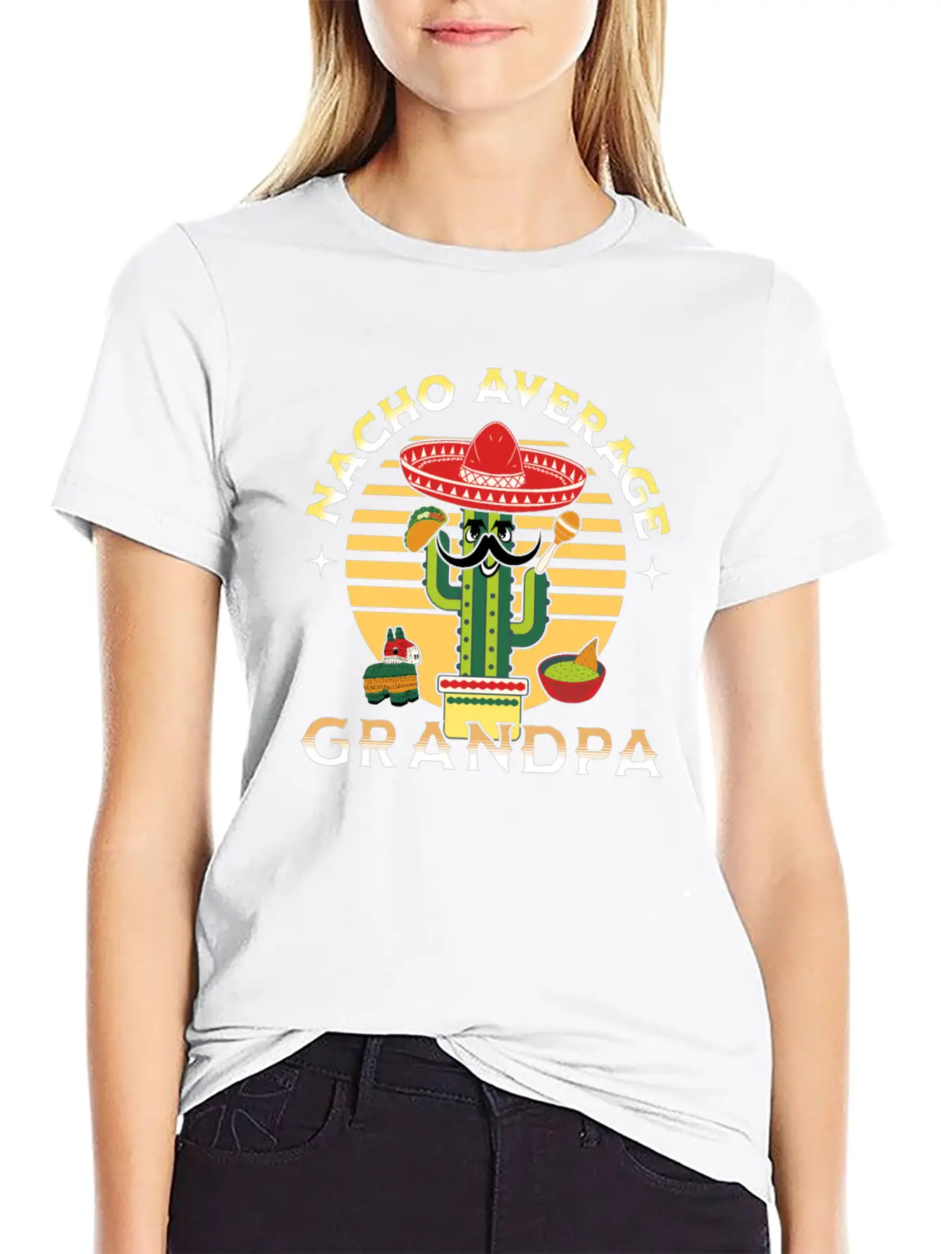 Nacho Average Mexicano Mexican Grandpa Grandad Timeless Short Sleeve Tee – Comfy And Minimalist Design